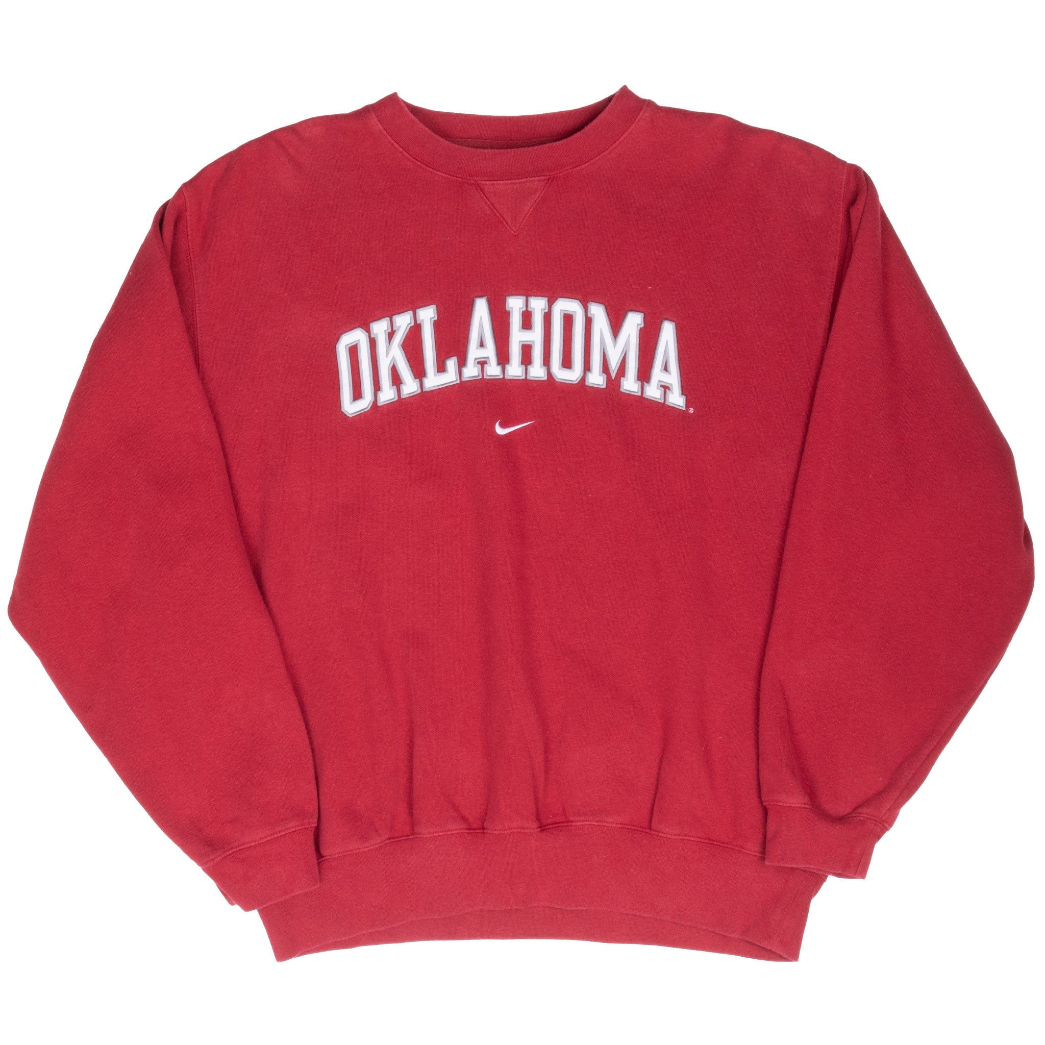 Vintage Nike Center Swoosh Ncaa Oklahoma Red Sweatshirt 1990S Size Large