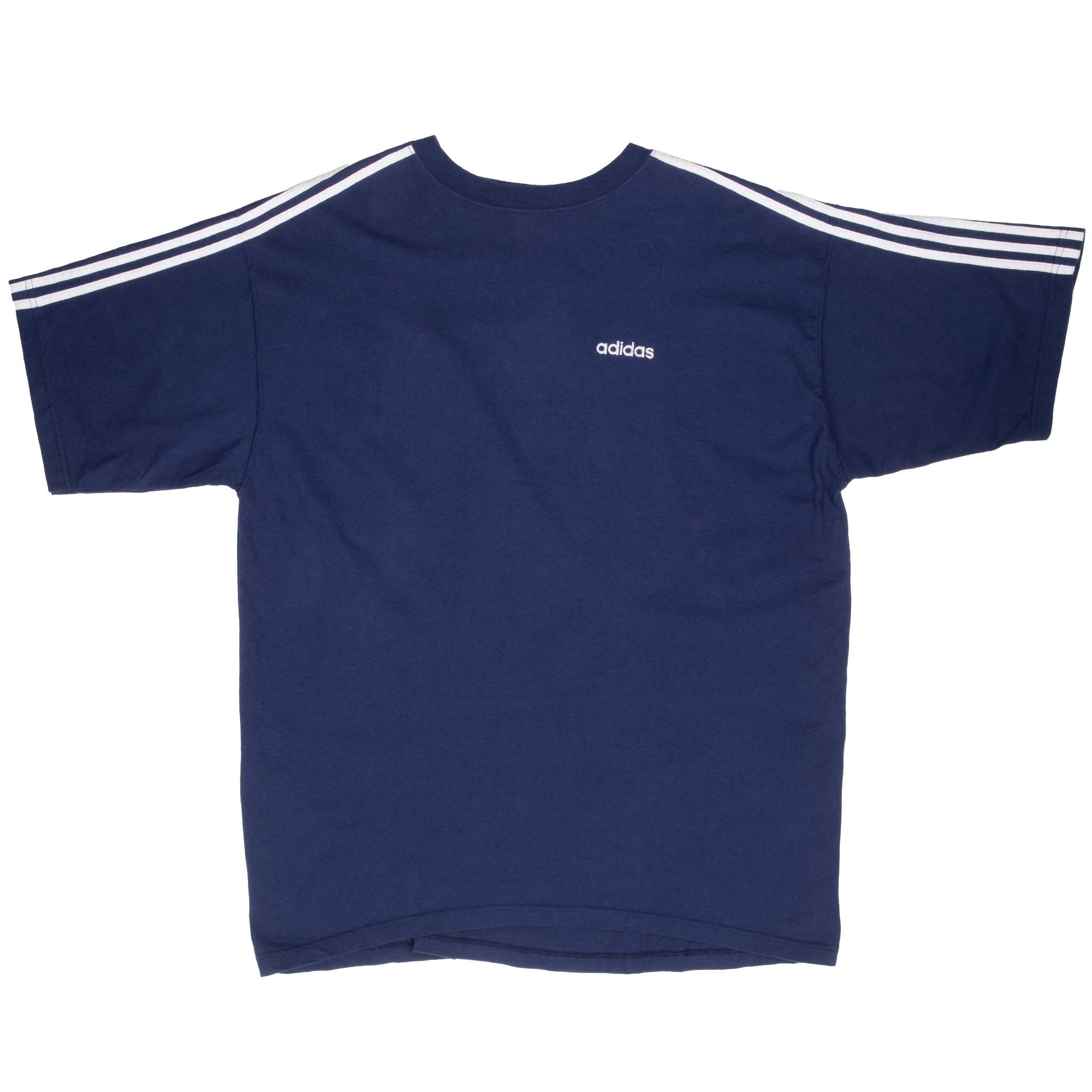 Vintage Adidas 1990S Navy Blue Tee Shirt Size XL