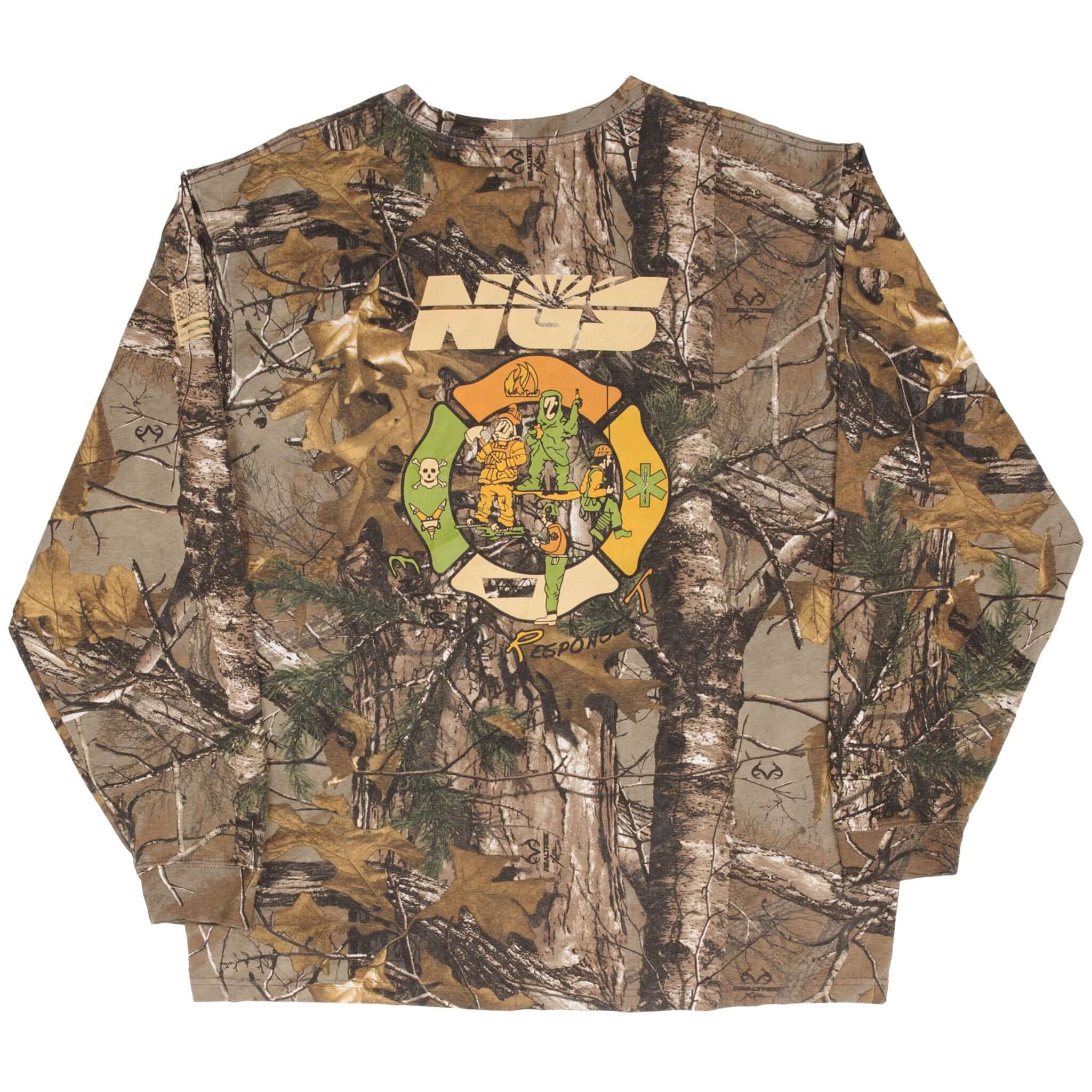 Vintage Carhartt Hunting Realtree Xtra Camo Long Sleeve Pocket Tee Shirt Size Large