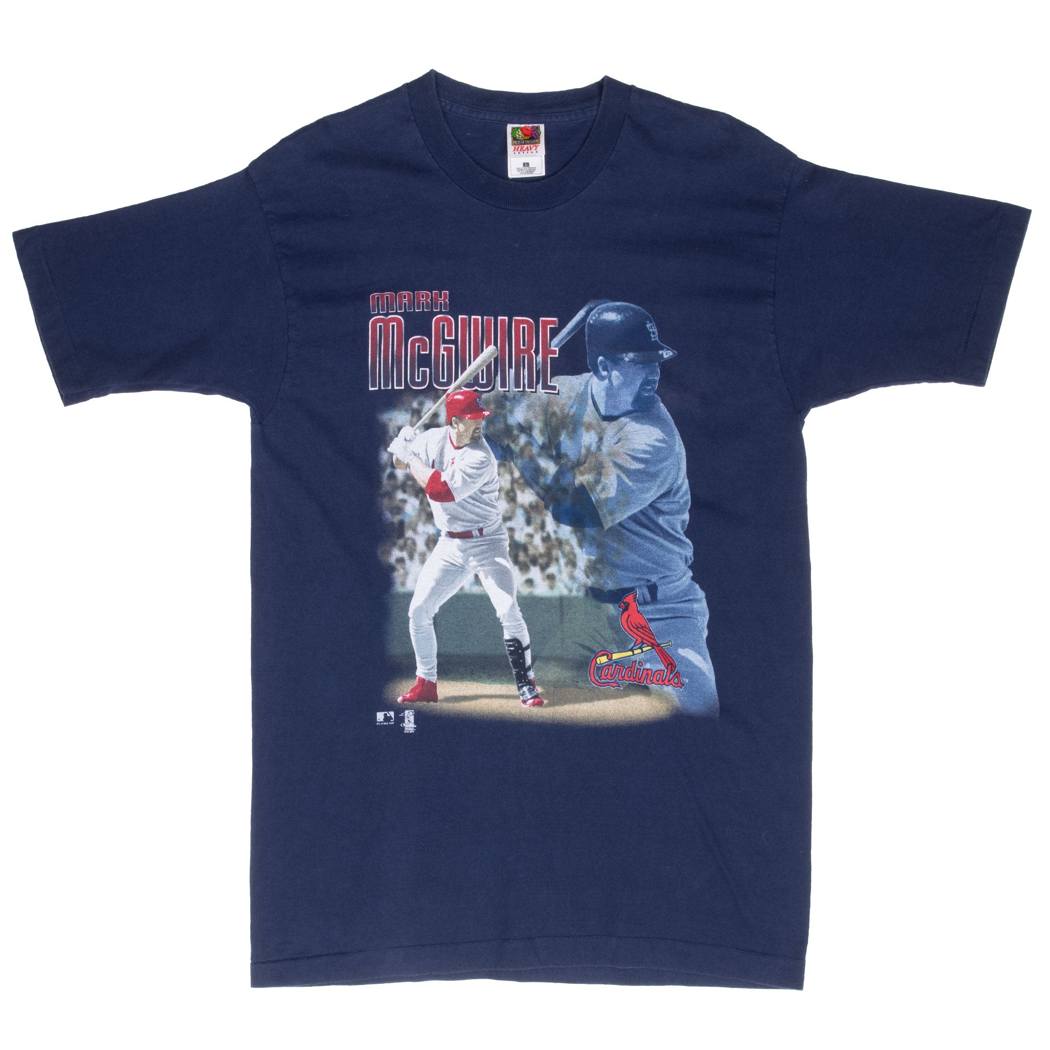 VINTAGE MLB ST LOUIS CARDINALS MARK MCGWIRE 1998 TEE SHIRT MEDIUM