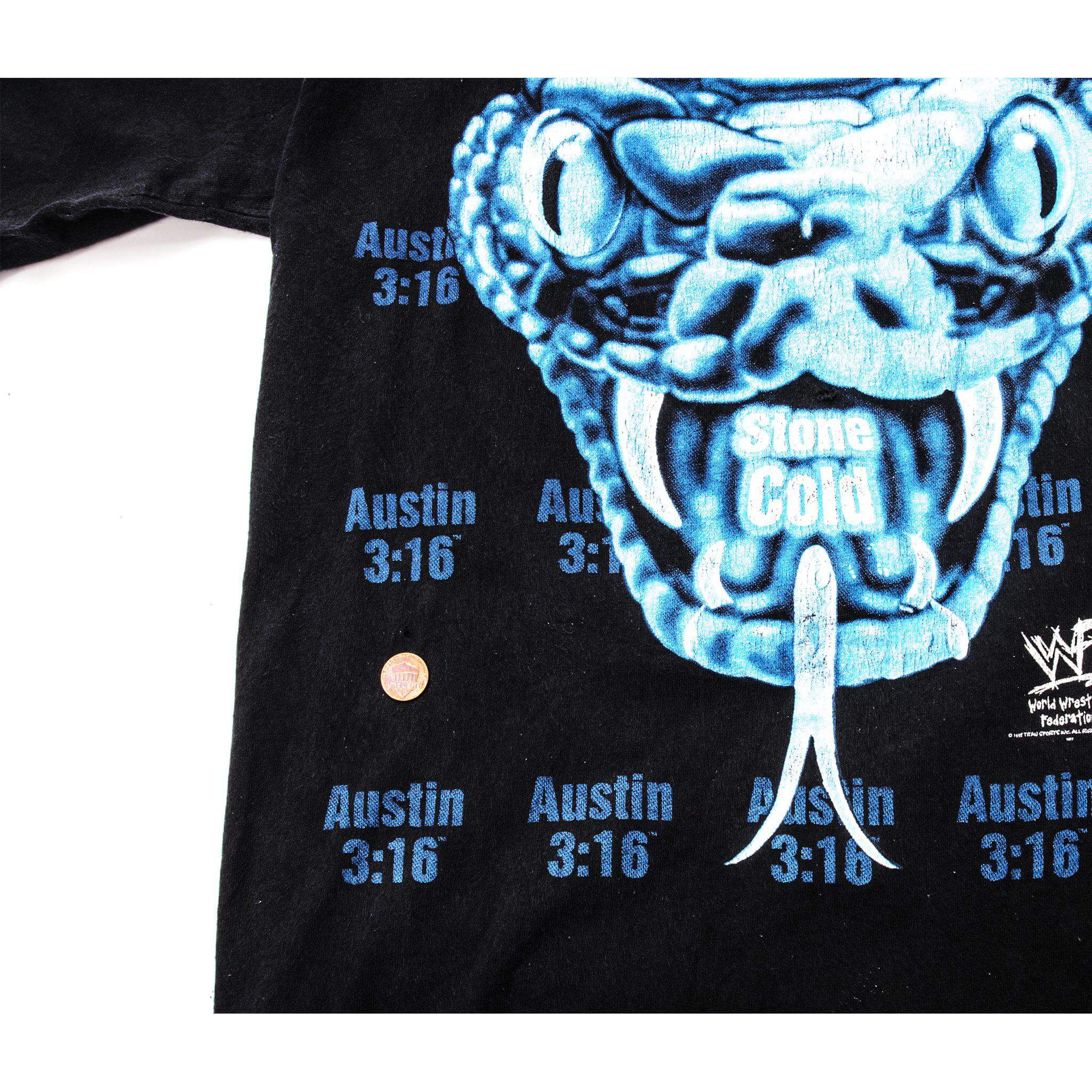 VINTAGE WWF STONE COLD STEVE AUSTIN TEE SHIRT 1998 SIZE SMALL