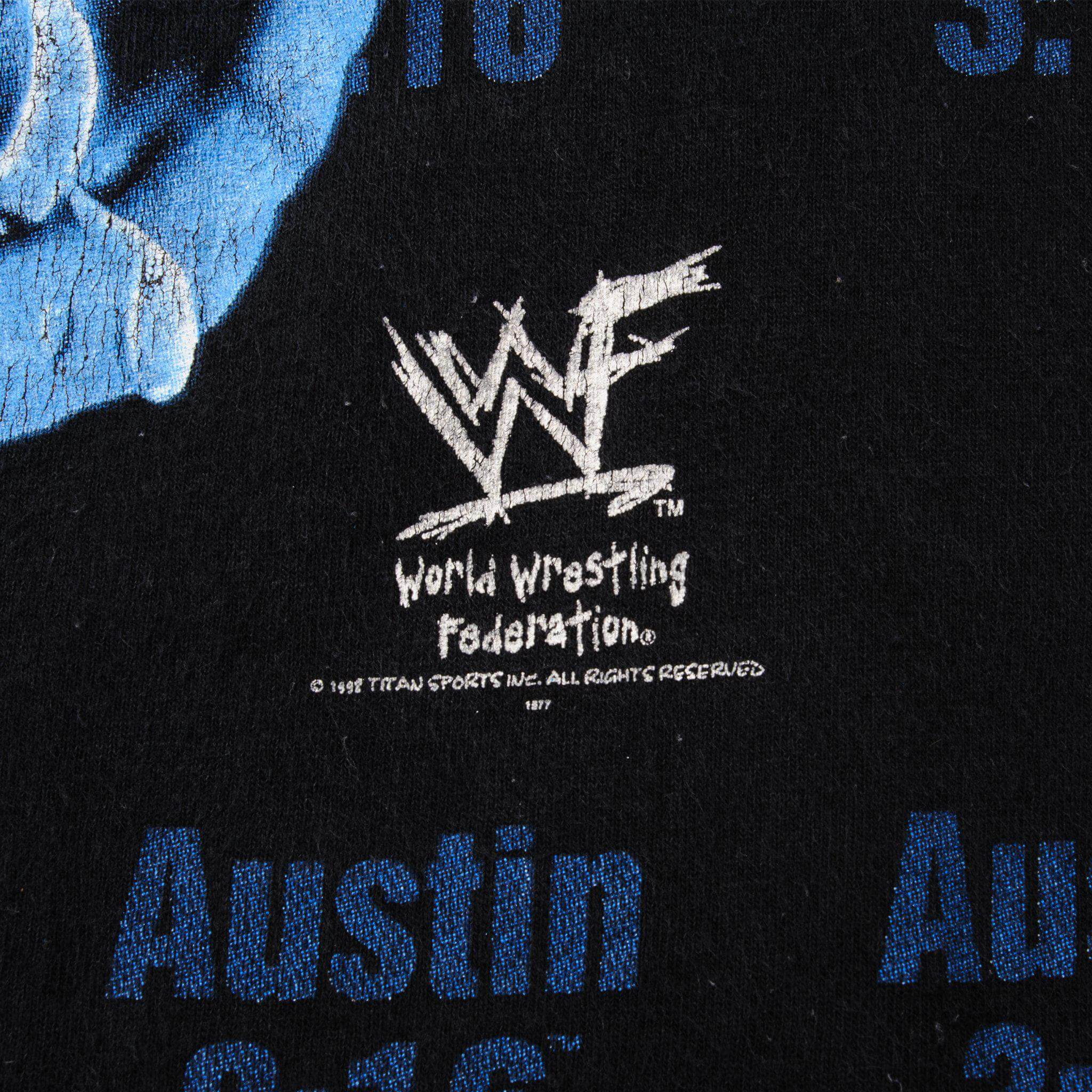 VINTAGE WWF STONE COLD STEVE AUSTIN TEE SHIRT 1998 SIZE SMALL