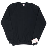 Vintage Jerzees Black Blank Crewneck Sweatshirt 1990 Size Large Made In Usa Deadstock