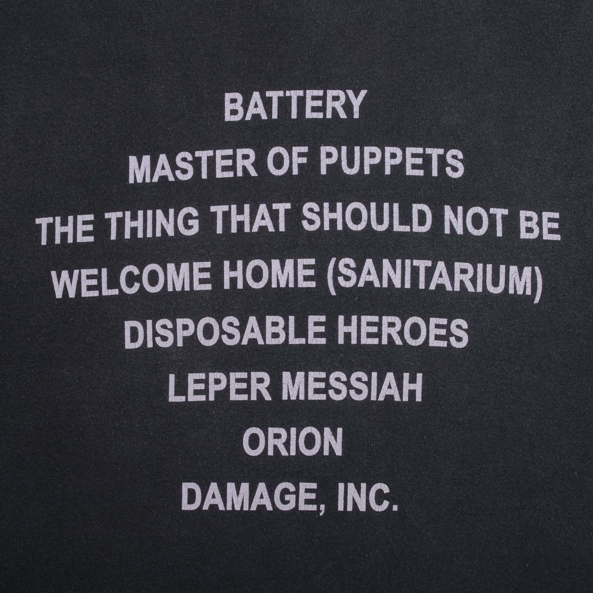 Vintage Metallica Master Of Puppets Tee Shirt 2007 Size 2XL