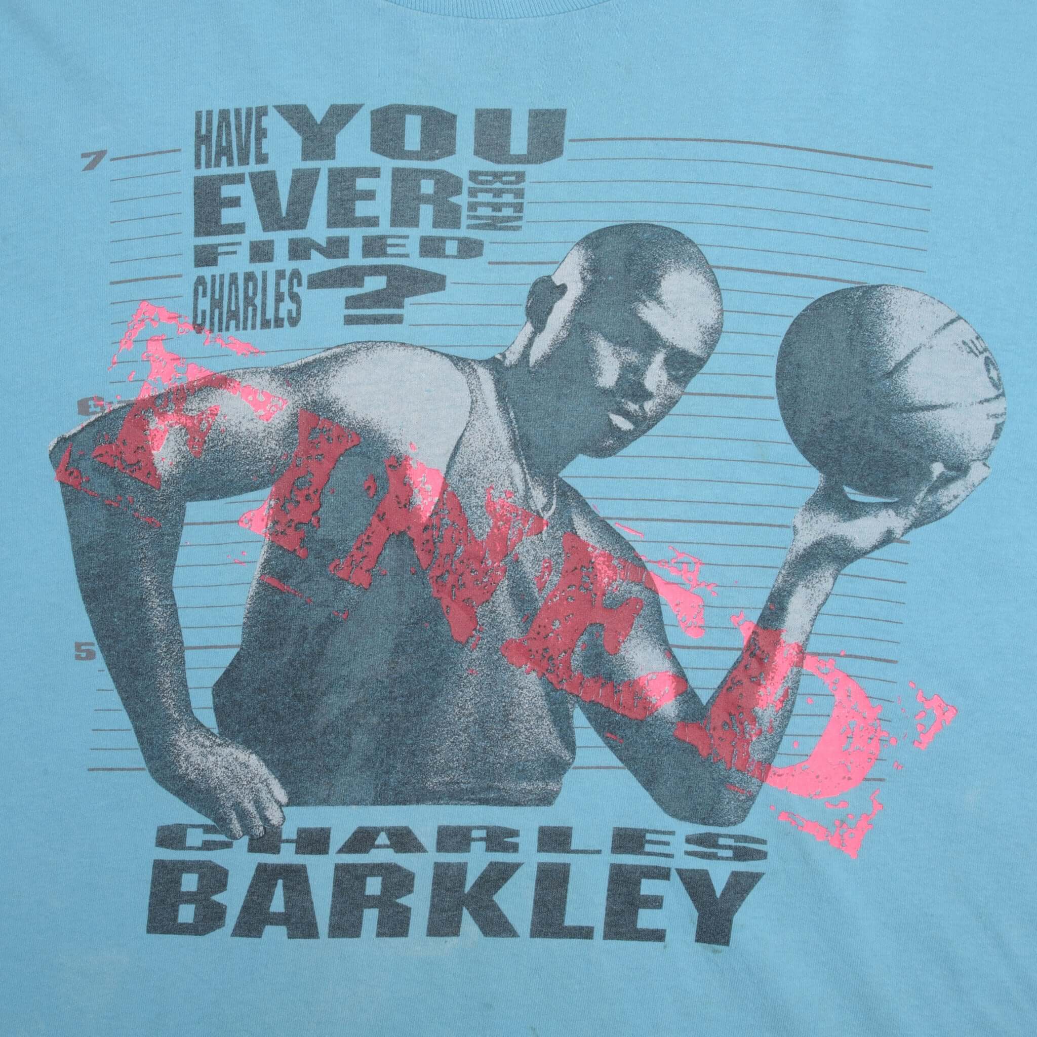 Vintage Nike Charles Barkley Tee Shirt Late 1980S Size Large Made In USA With Single Stitch Sleeves