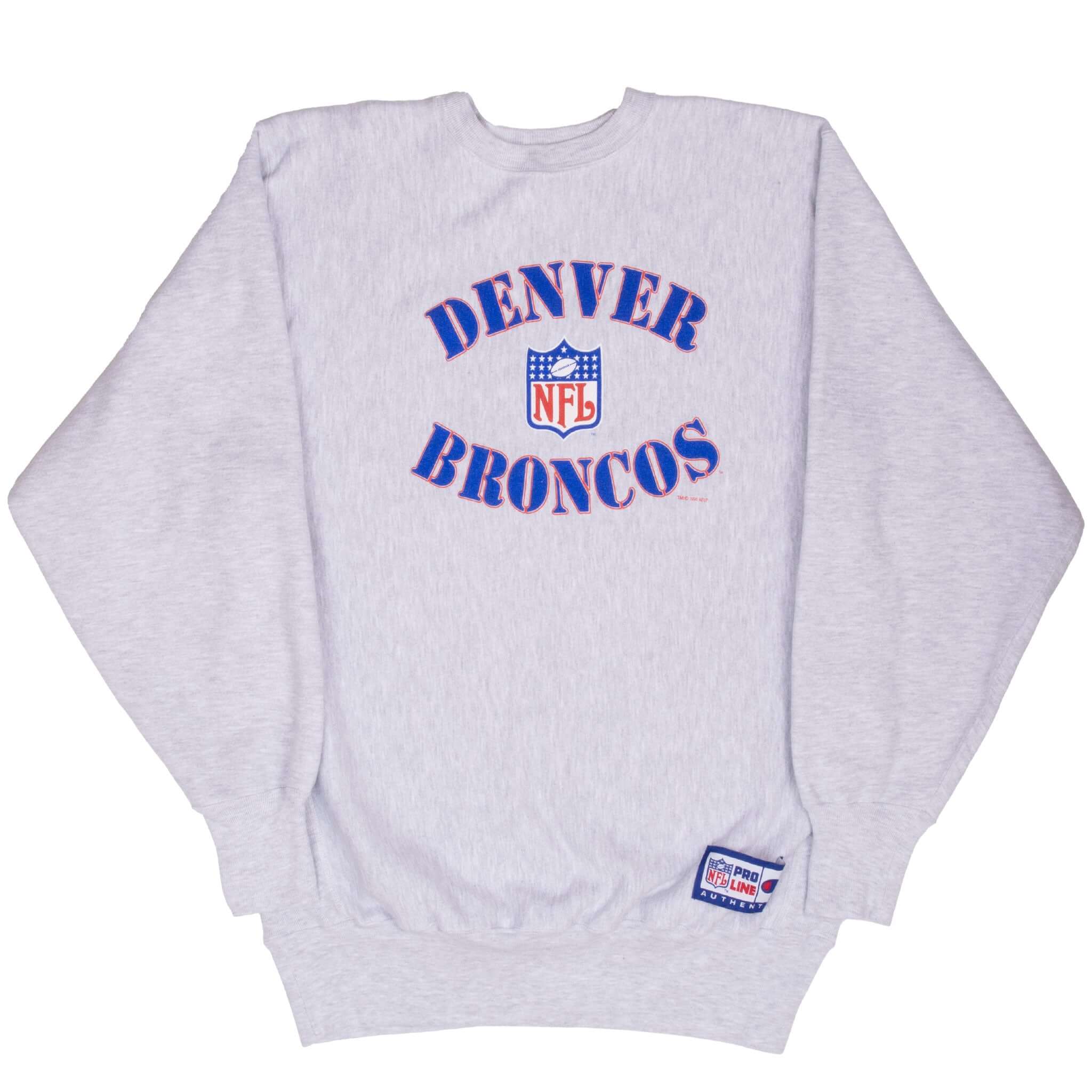 Vintage Nfl Denver Broncos 1994 Champion Reverse Weave Sweatshirt Size XL