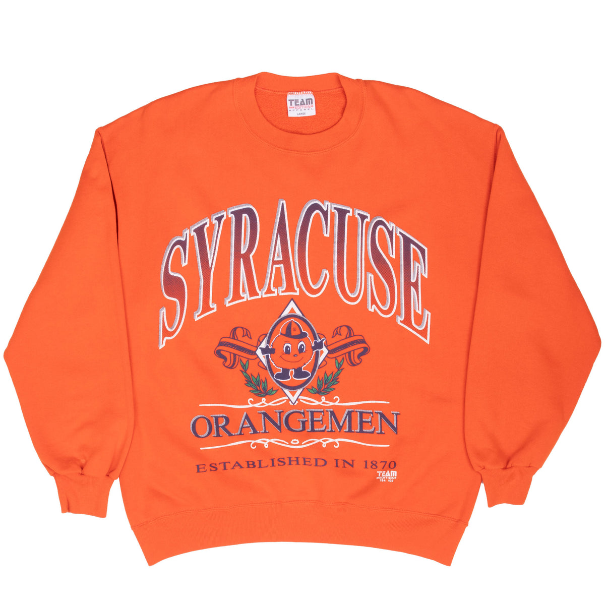 Vintage Ncaa Syracuse Orangemen Basketball 1990S Sweatshirt Size Large