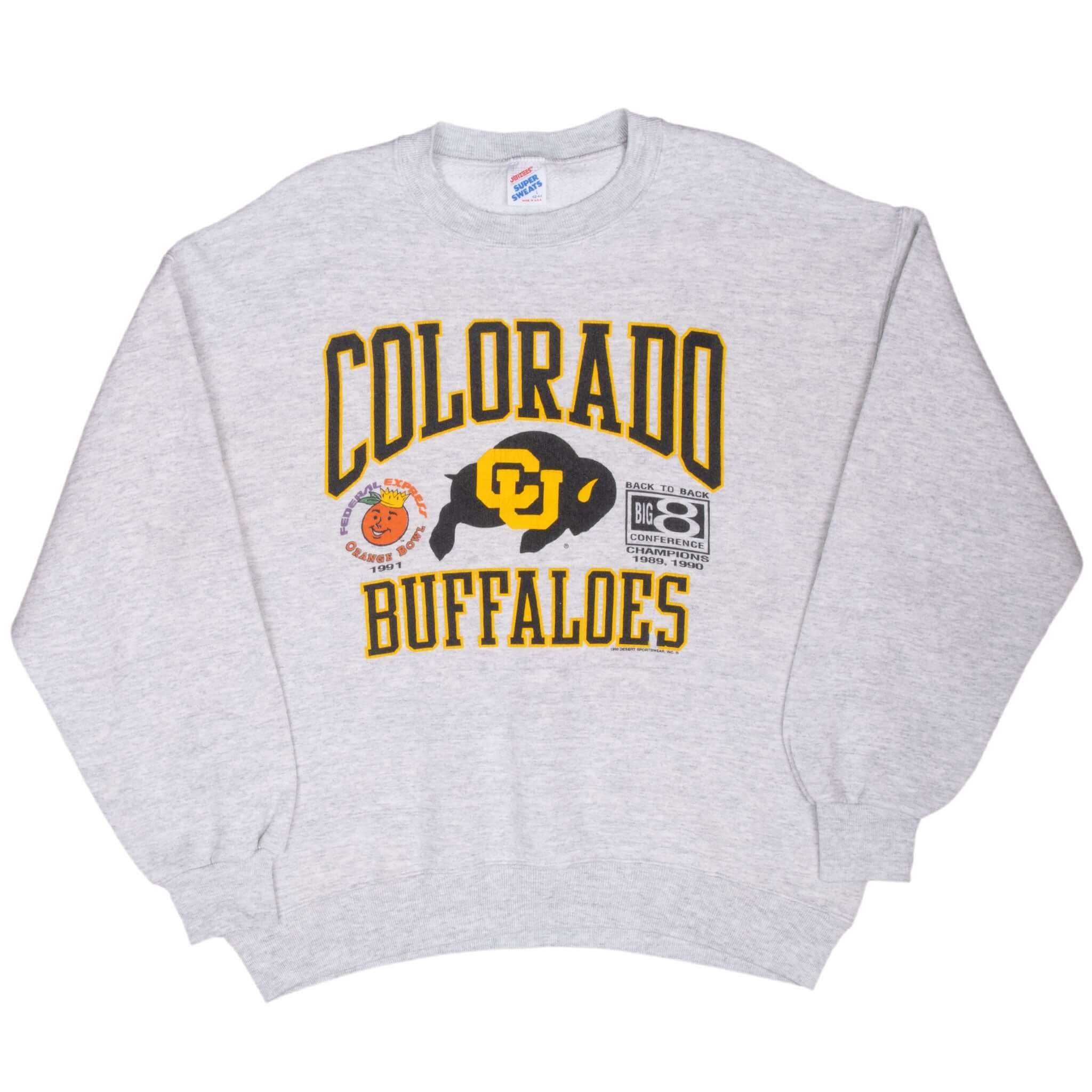 Vintage Ncaa Colorado Golden Buffaloes Sweatshirt 1991 Size Large Made In Usa
