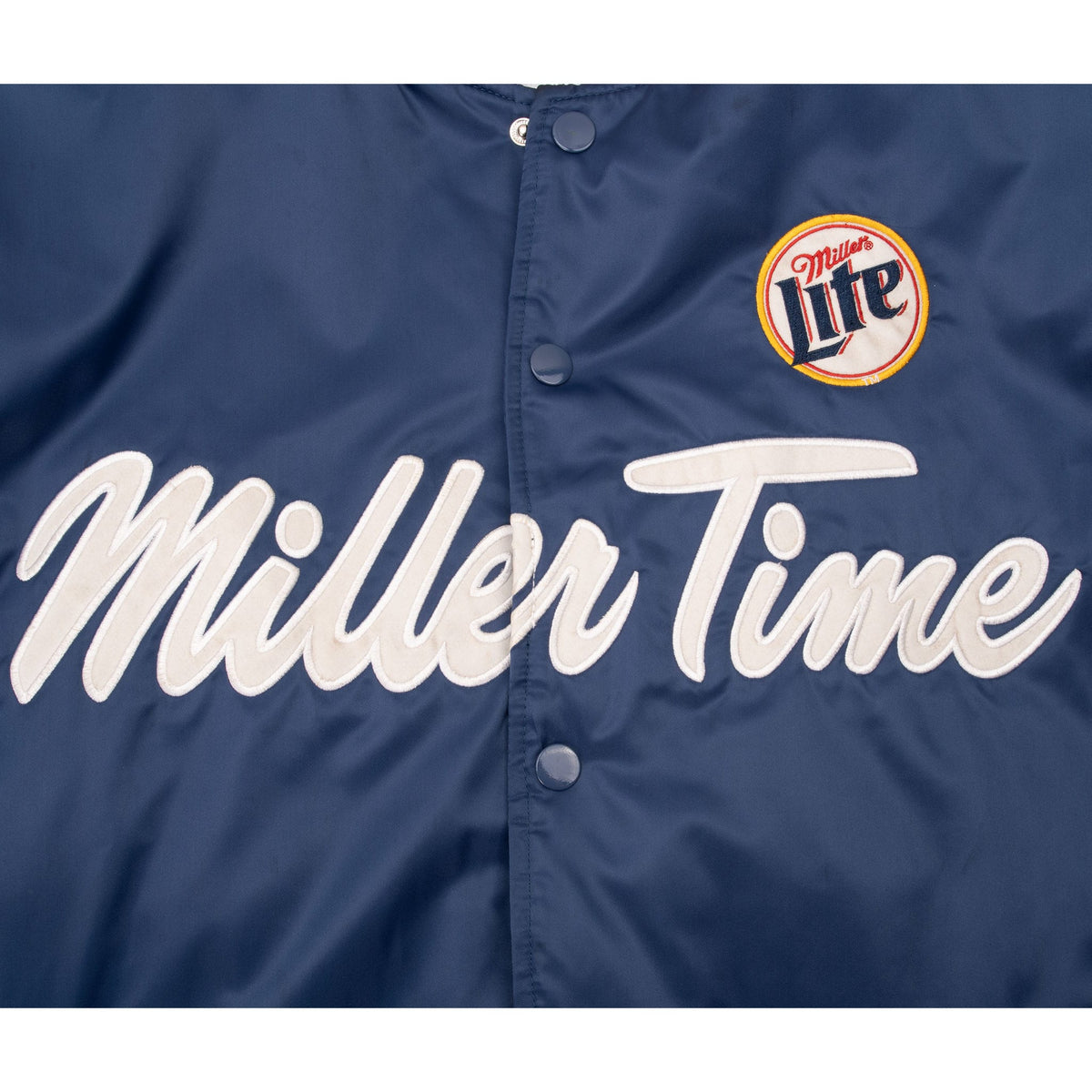 Vintage NASCAR Rusty Wallace Miller Lite Satin Bomber Jacket 1990s Size XL