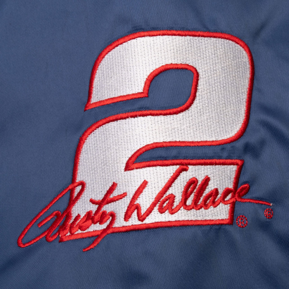 Vintage NASCAR Rusty Wallace Miller Lite Satin Bomber Jacket 1990s Size XL