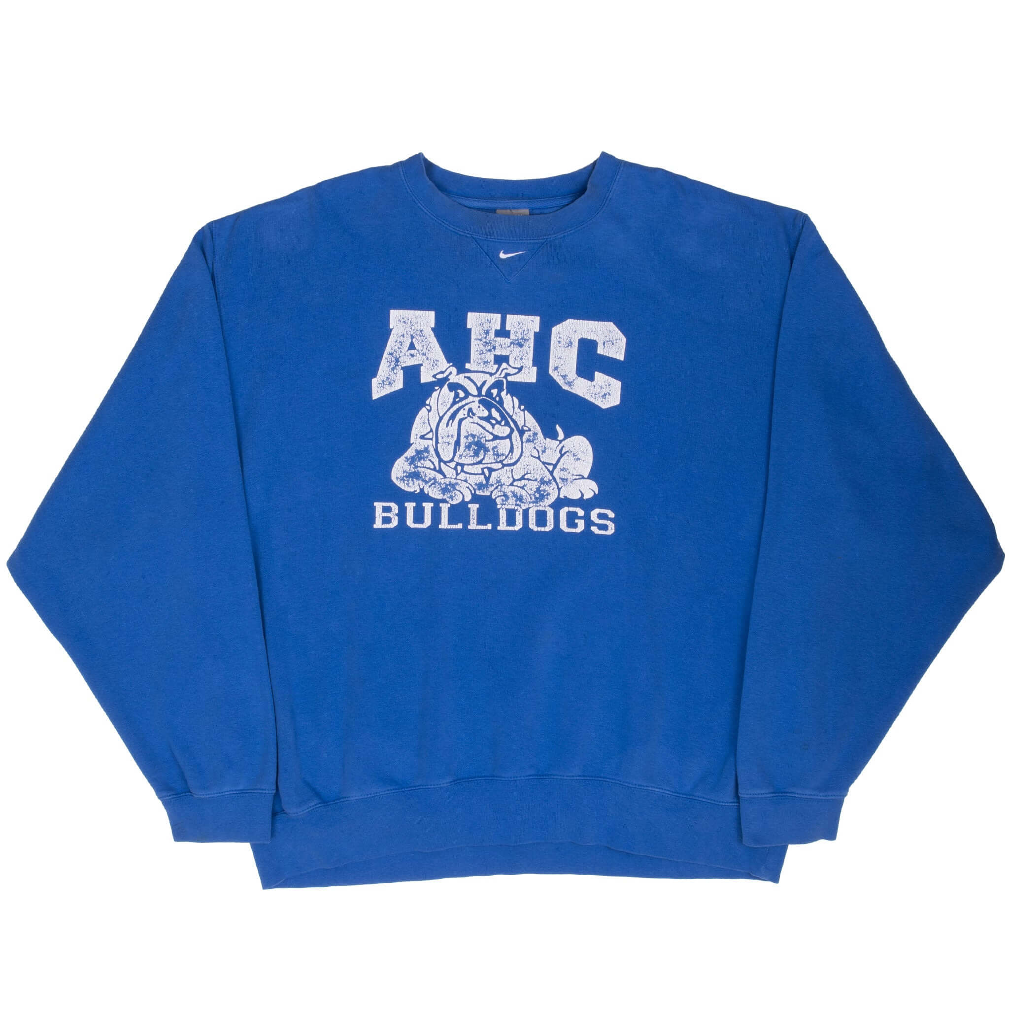 Vintage Nike Ncaa Allan Hancock College Ahc Bulldogs Blue Sweatshirt 2000S Size XL
