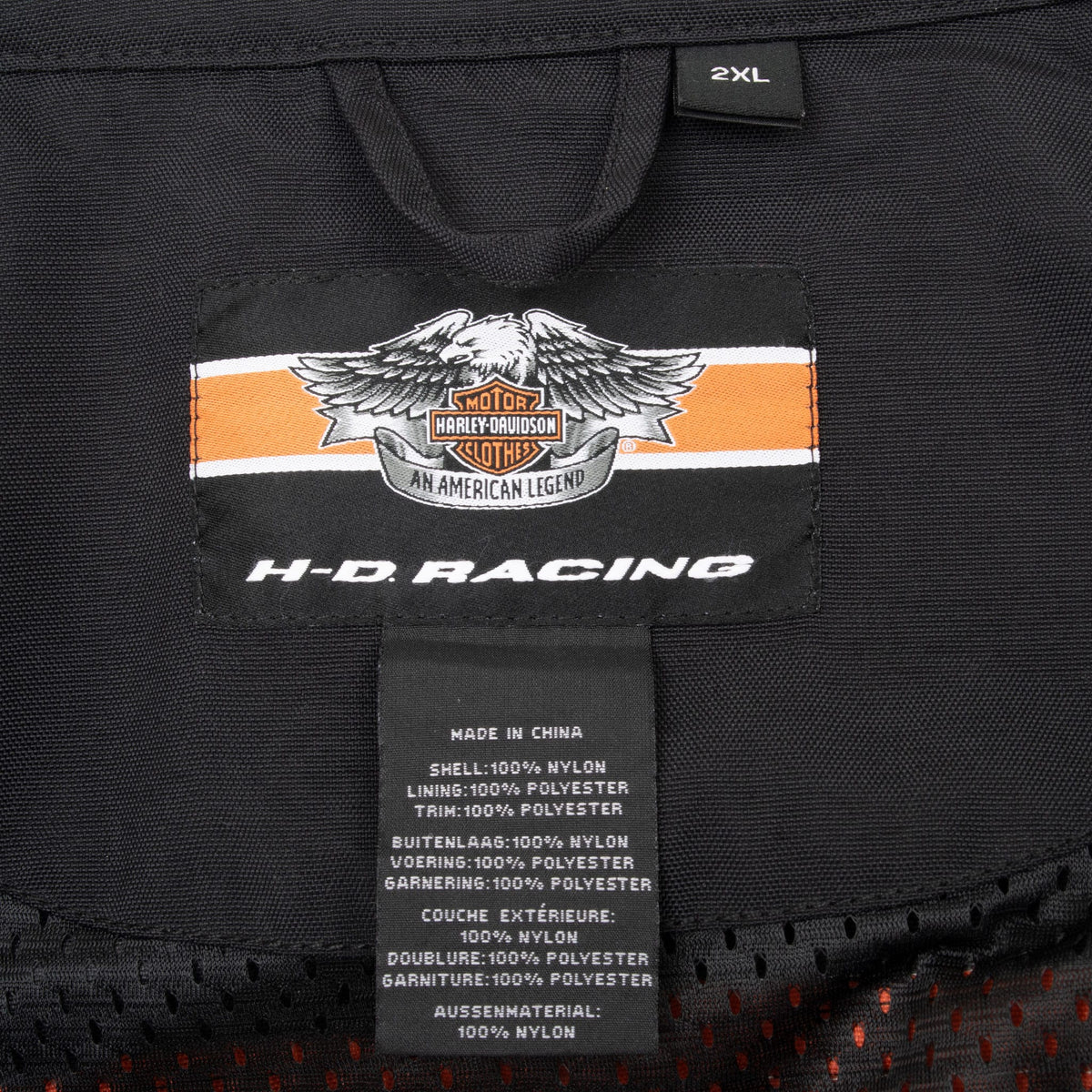Vintage Harley Davidson Racing Windbreaker Jacket Size 2XL