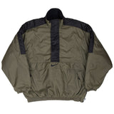 Vintage Nike Big Swoosh Green Heavy Windbreaker Pullover Jacket 1990S Size Large