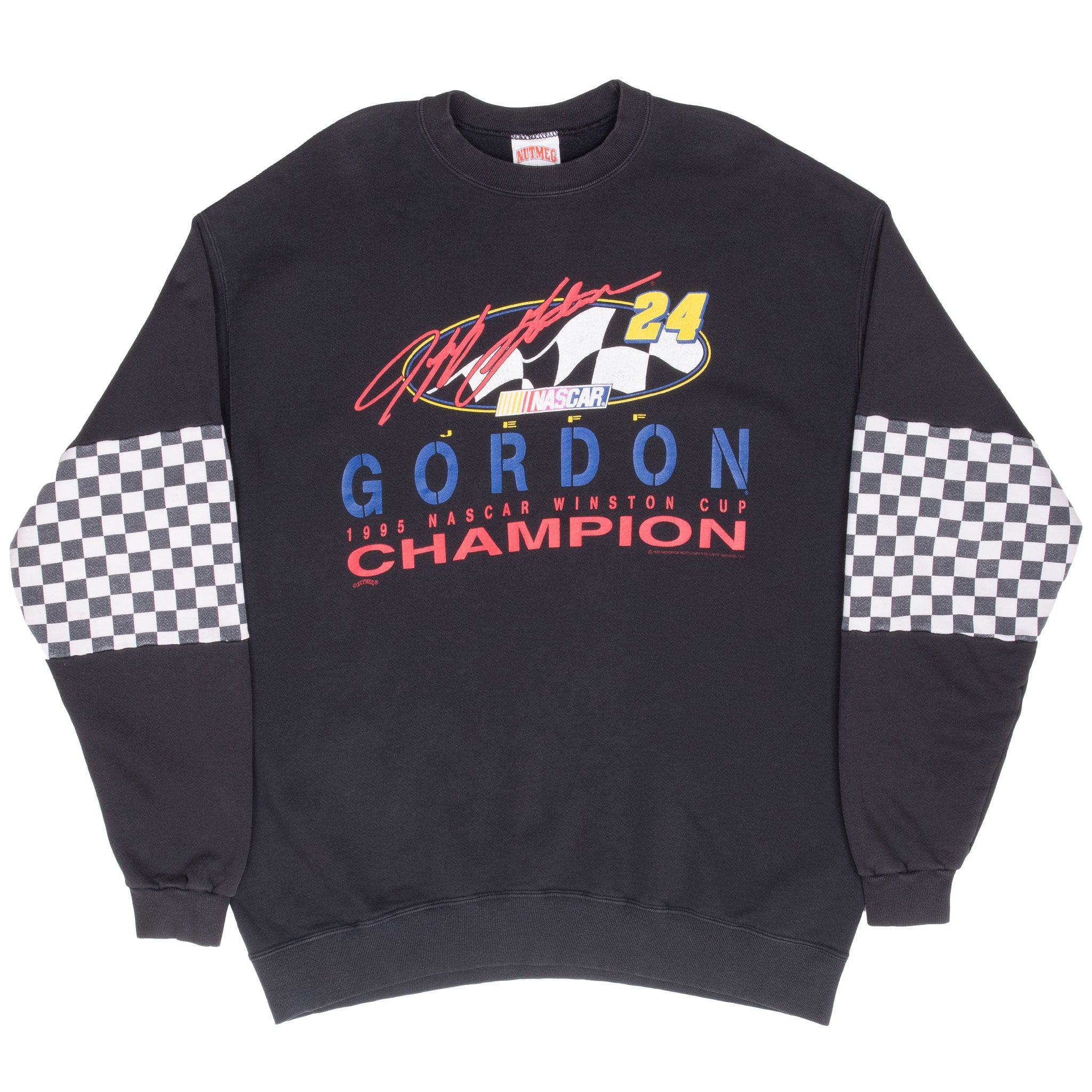 Vintage Nascar Jeff Gordon Winston Cup Champion 1995 Sweatshirt Size XL Made In Usa