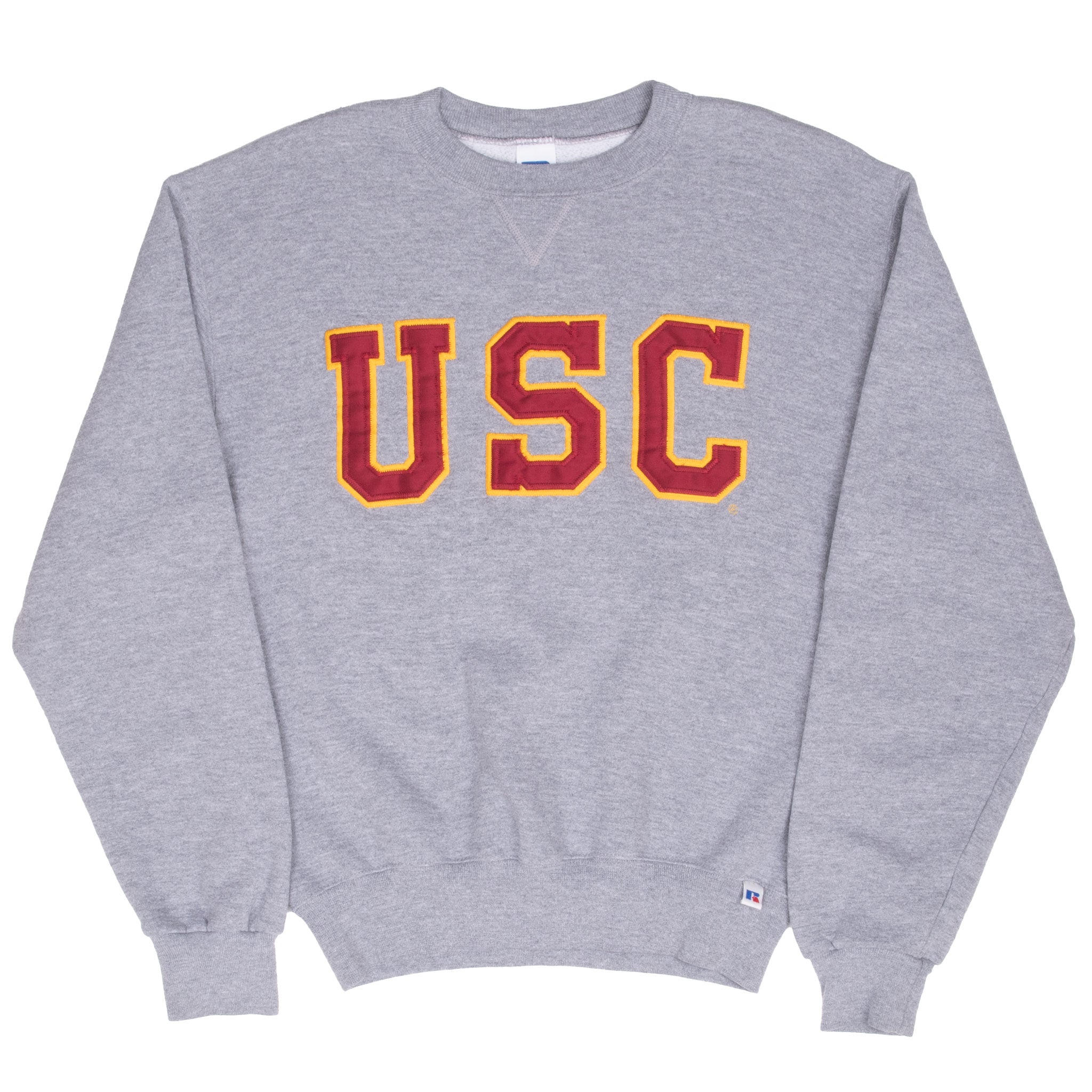 Vintage Usc Russell Athletic Grey Crewneck Sweatshirt 1990S Size Small
