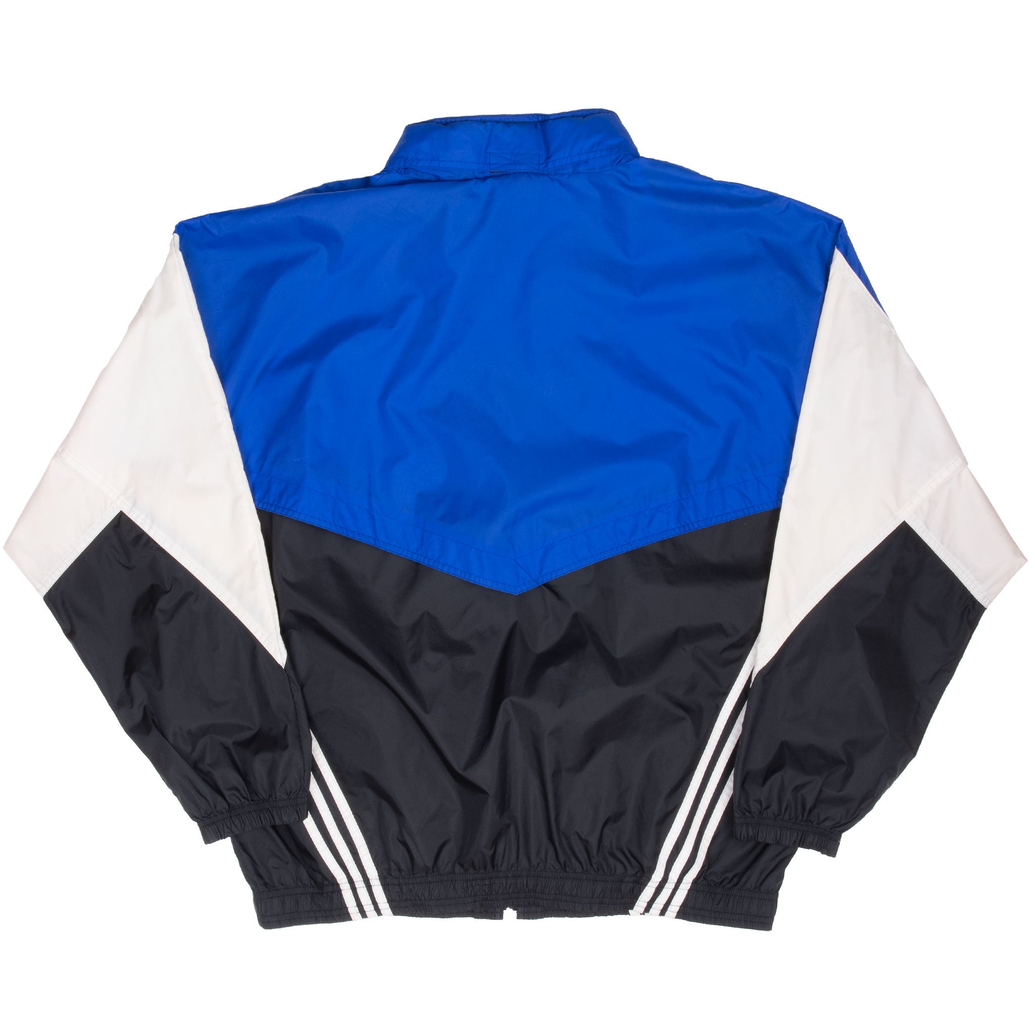 Vintage Adidas Blue White Black 1990S Windbreaker Jacket Size XL