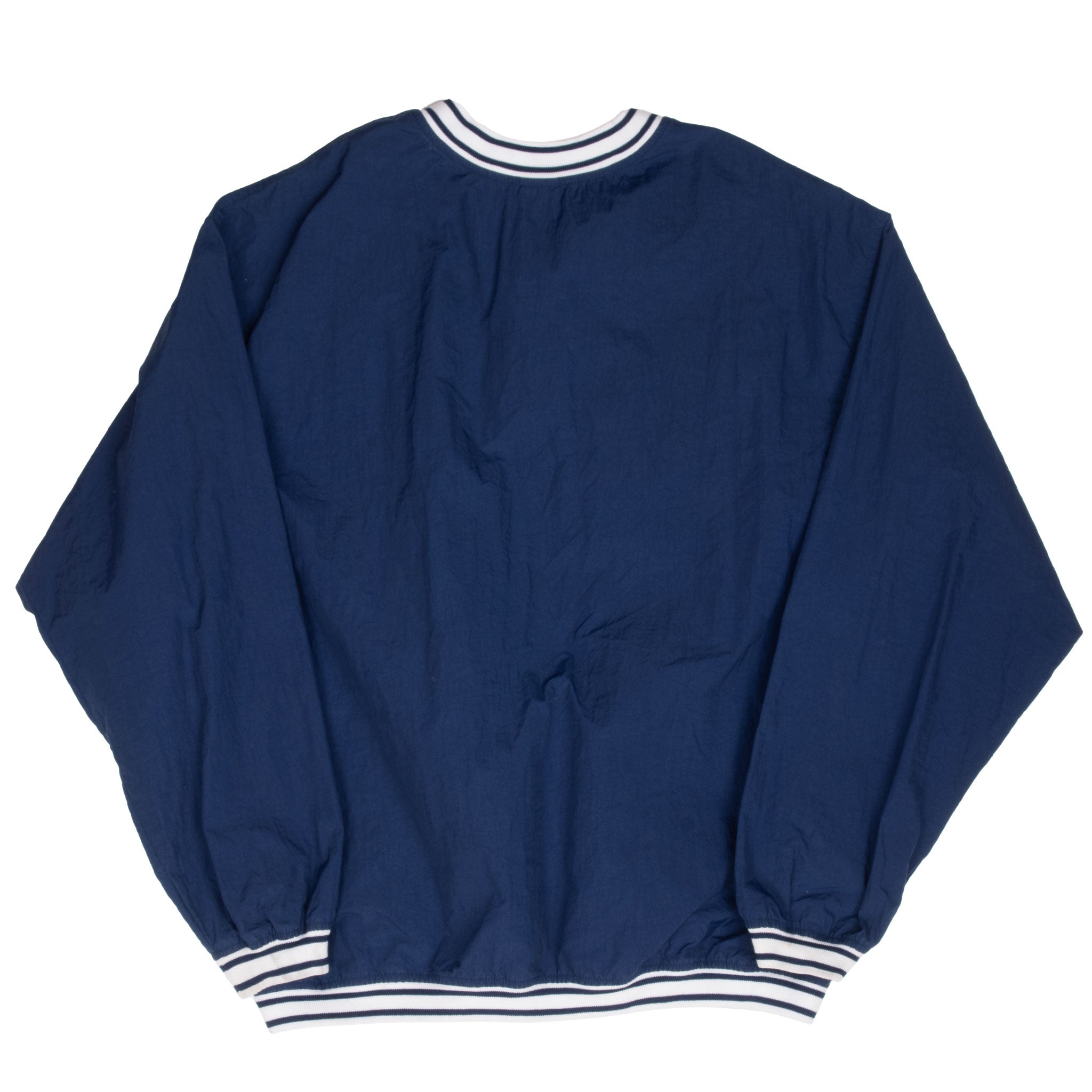 Vintage Nike Classic Swoosh Navy Blue Pullover Windbreaker Jacket 1990S Size Large