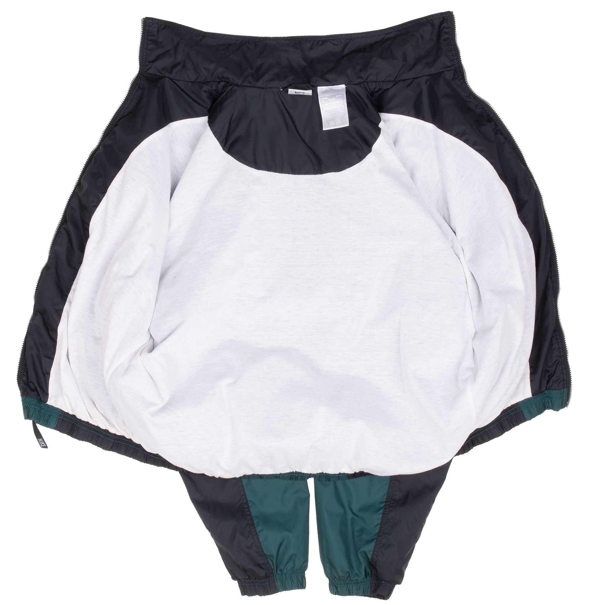 Vintage Nike Green Black Windbreaker Jacket 1990S Size Medium