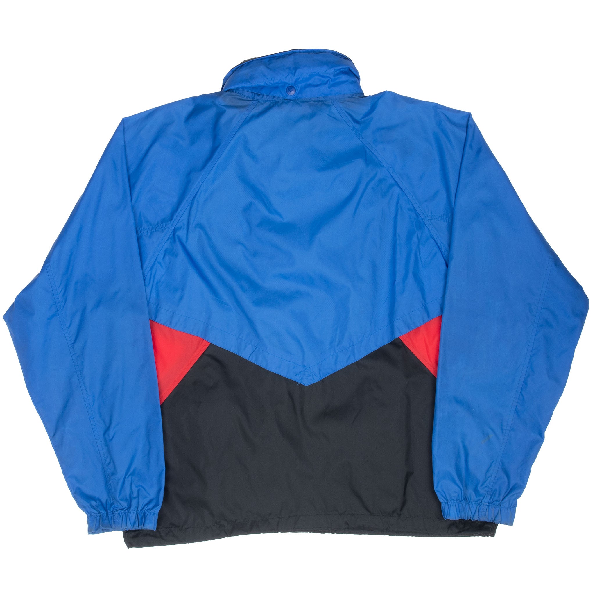 Vintage Nike Classic Swoosh Blue Windbreaker Jacket Late 1980S Size Large