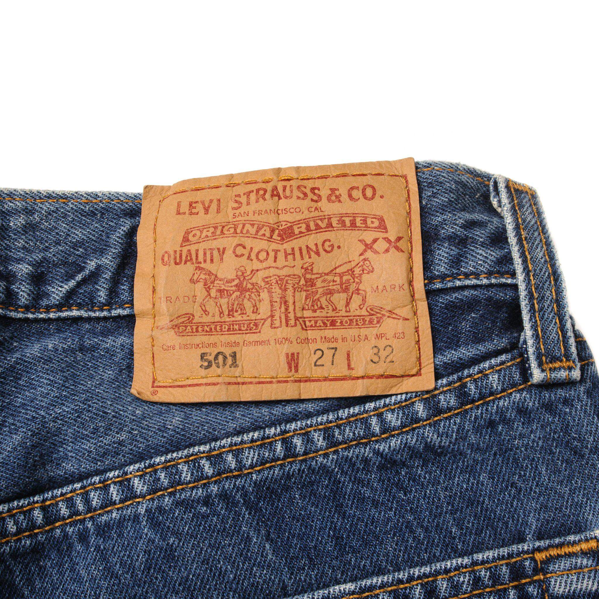VINTAGE LEVIS 501 JEANS INDIGO 1990S WOMAN SIZE W26 L28 MADE IN USA