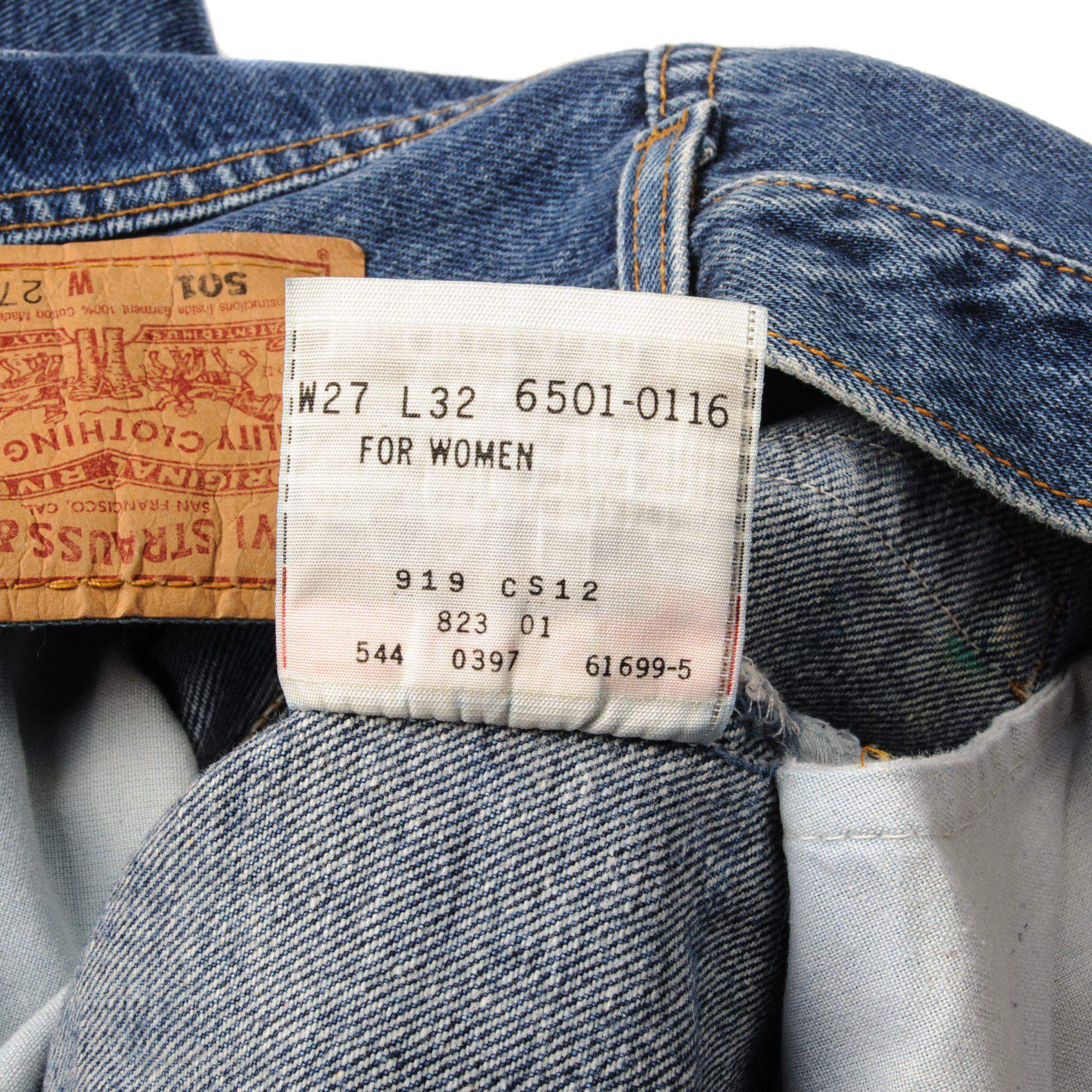 VINTAGE LEVIS 501 JEANS INDIGO 1990S WOMAN SIZE W26 L28 MADE IN USA