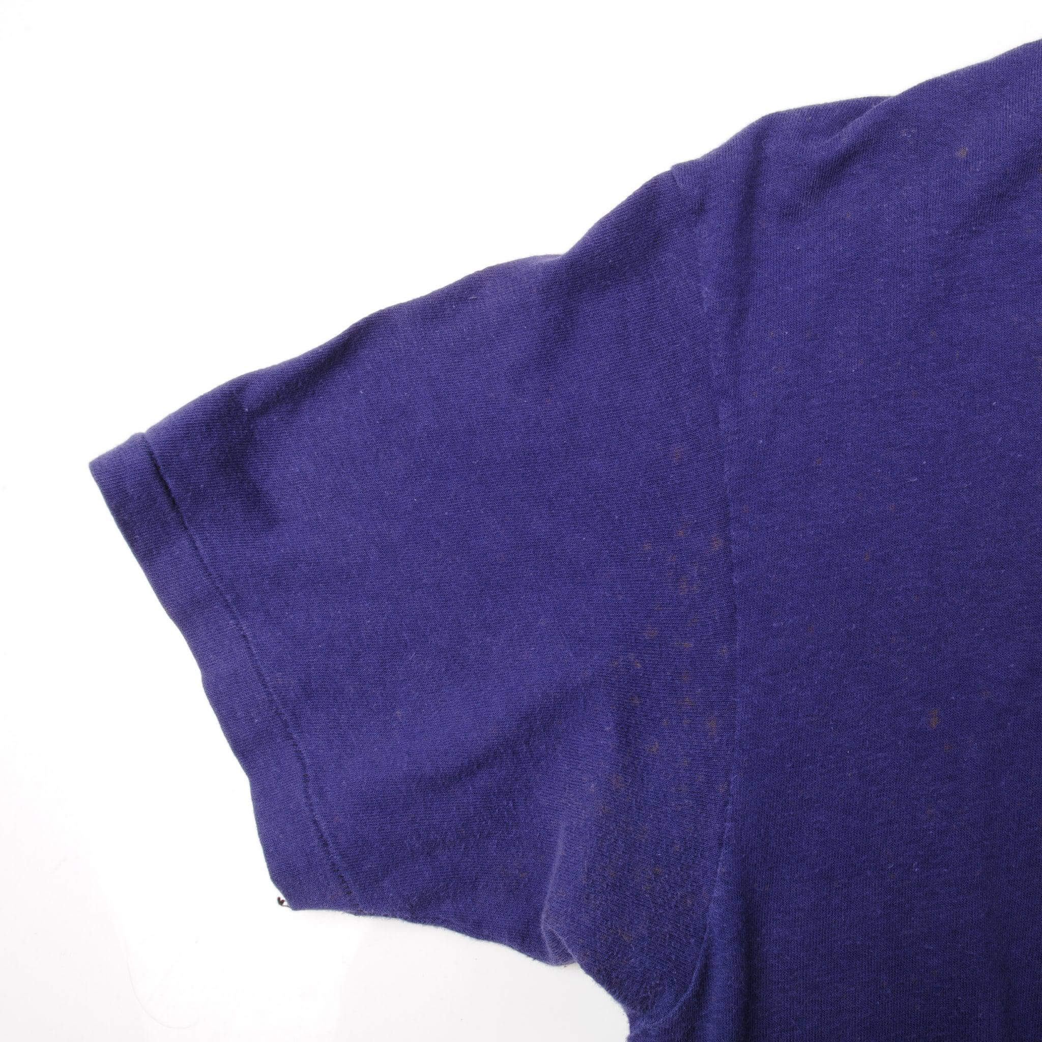 Vintage Blue John Lennon 1970/1980 Hanes Tee Shirt Size L With Single Stitch Sleeves Made In Usa