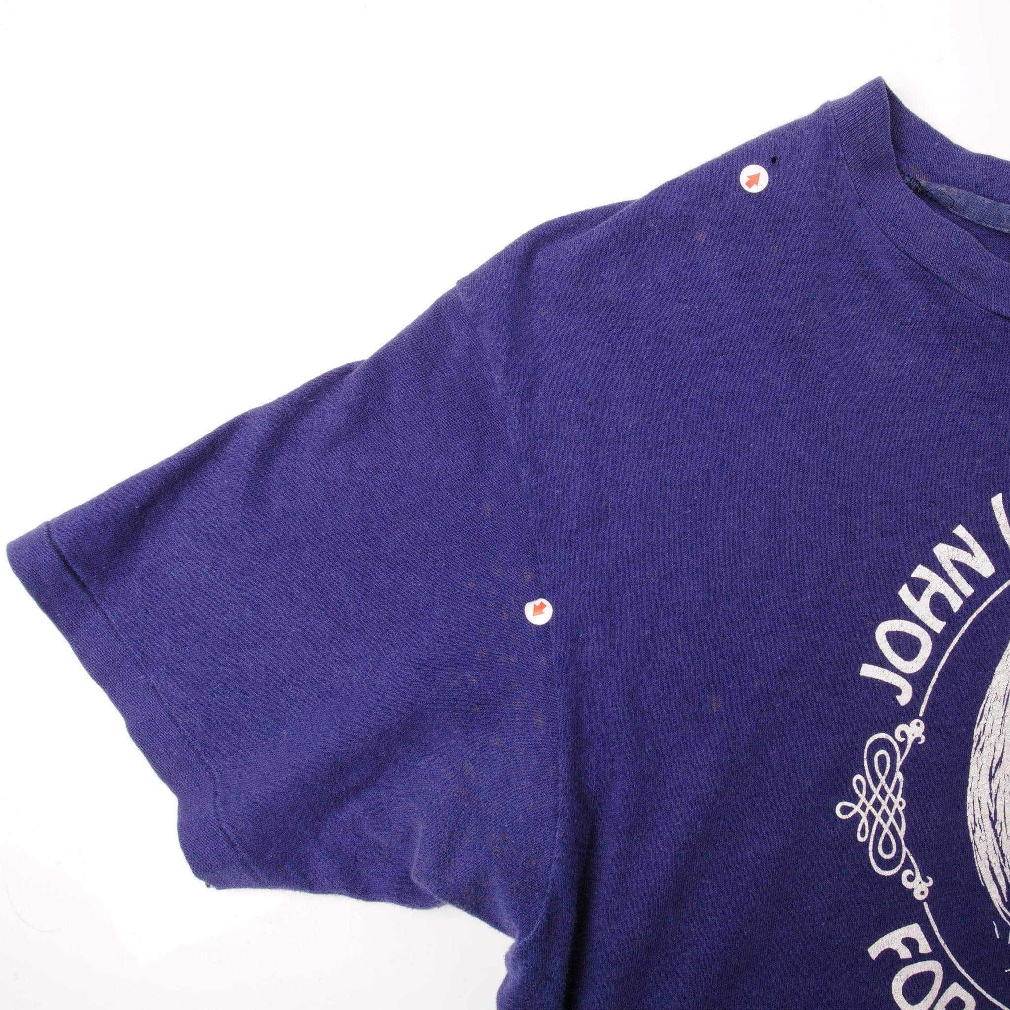 Vintage Blue John Lennon 1970/1980 Hanes Tee Shirt Size L With Single Stitch Sleeves Made In Usa