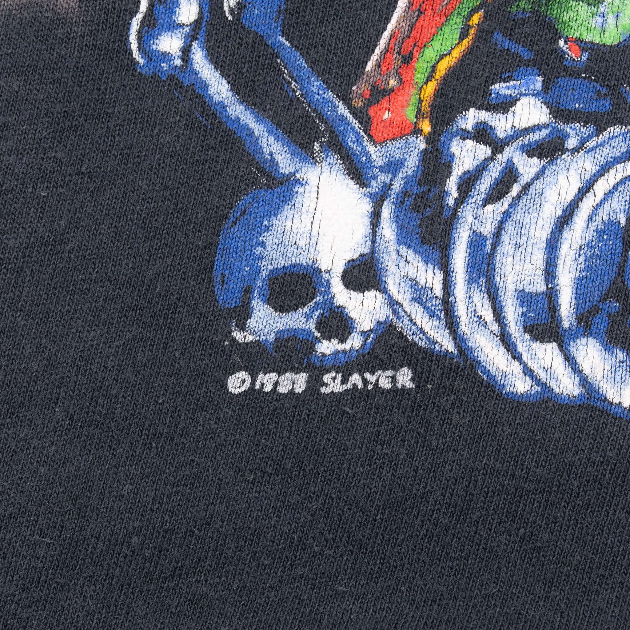 Vintage Slayer World Sacrifice Tour 1989 Hanes Tee Shirt Size Small Made In Usa With Single Stitch Sleeves