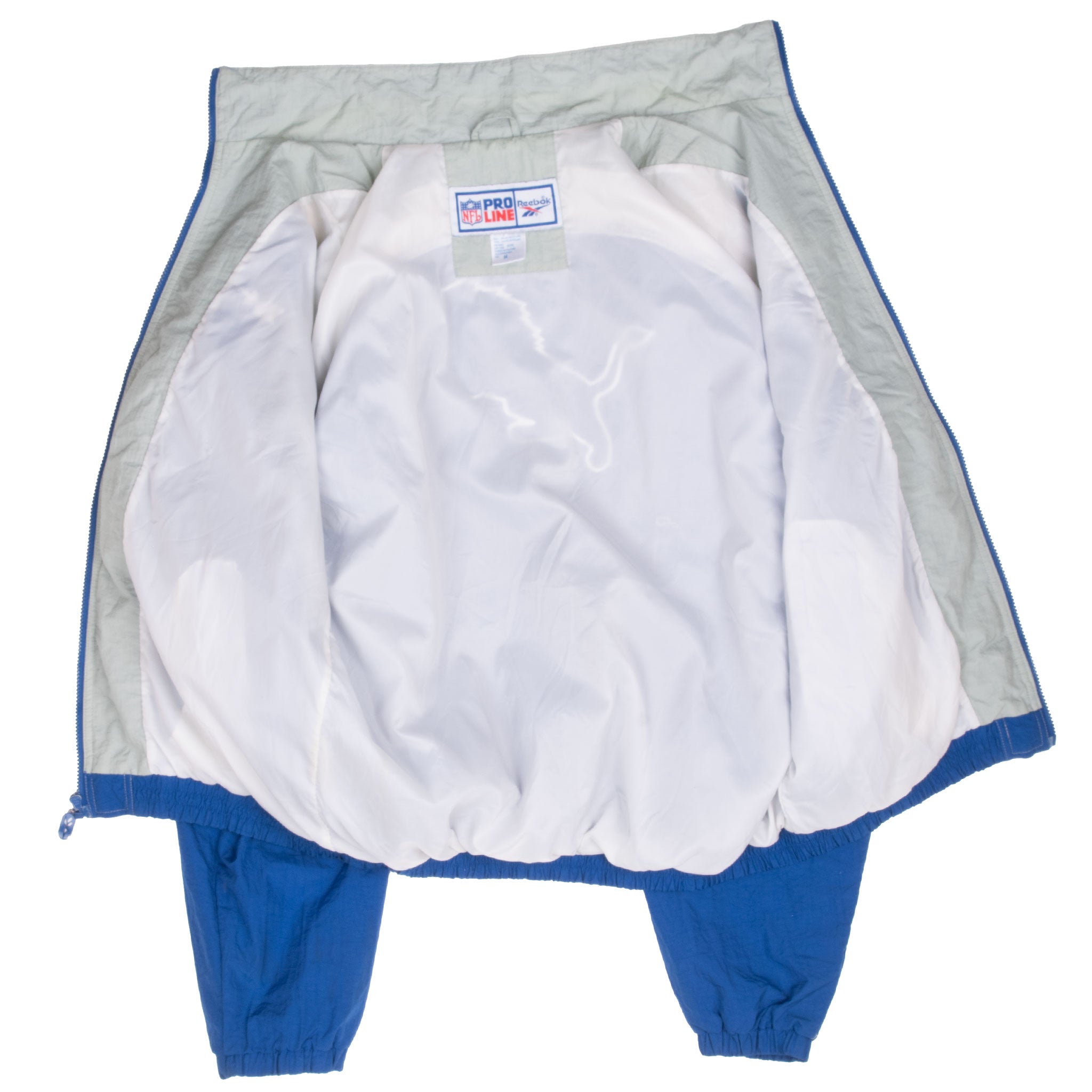 Vintage Nfl Detroit Lions Reebok Windbreaker Jacket Size Medium