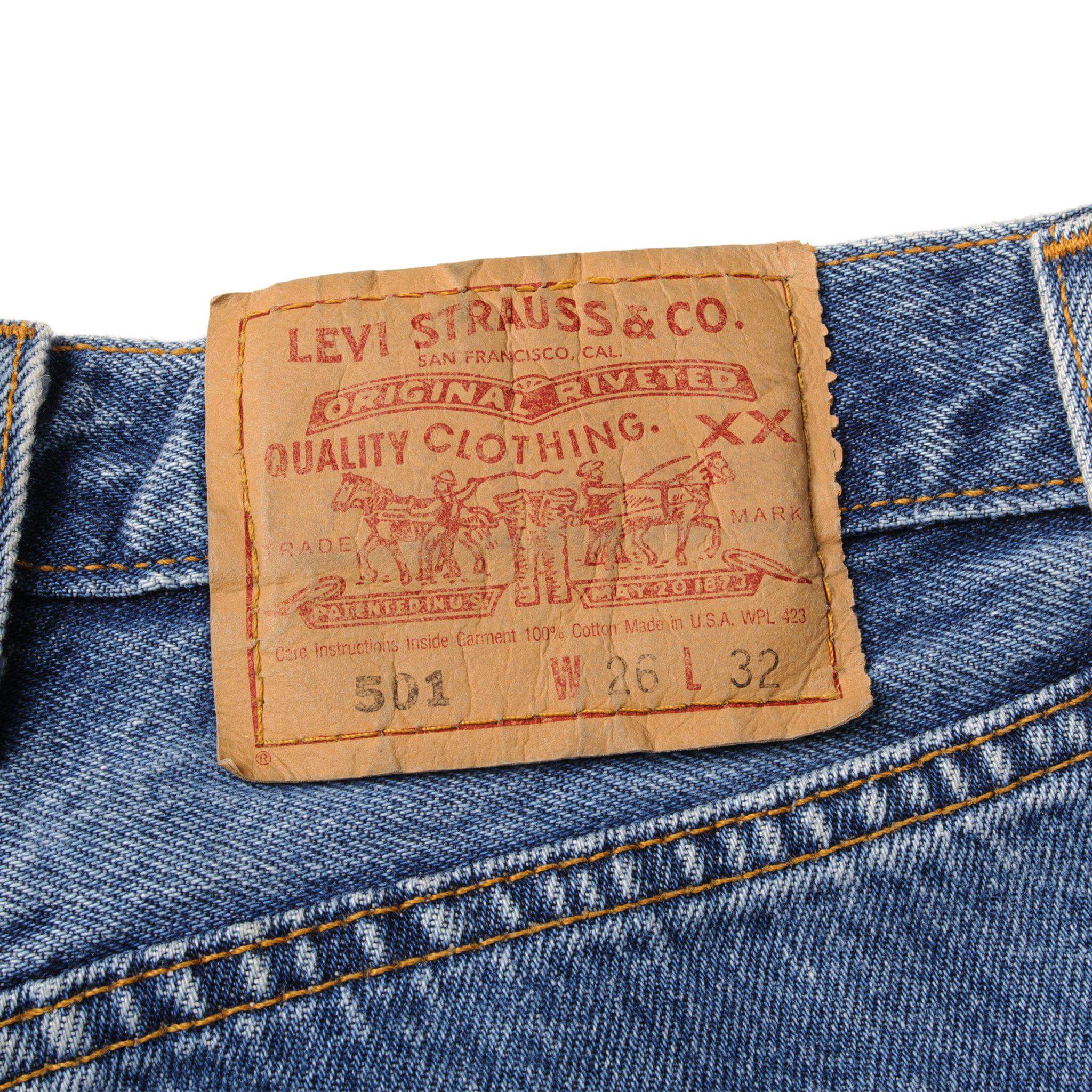 VINTAGE LEVIS 501 JEANS INDIGO 1990S WOMAN SIZE W25 L31 MADE IN USA