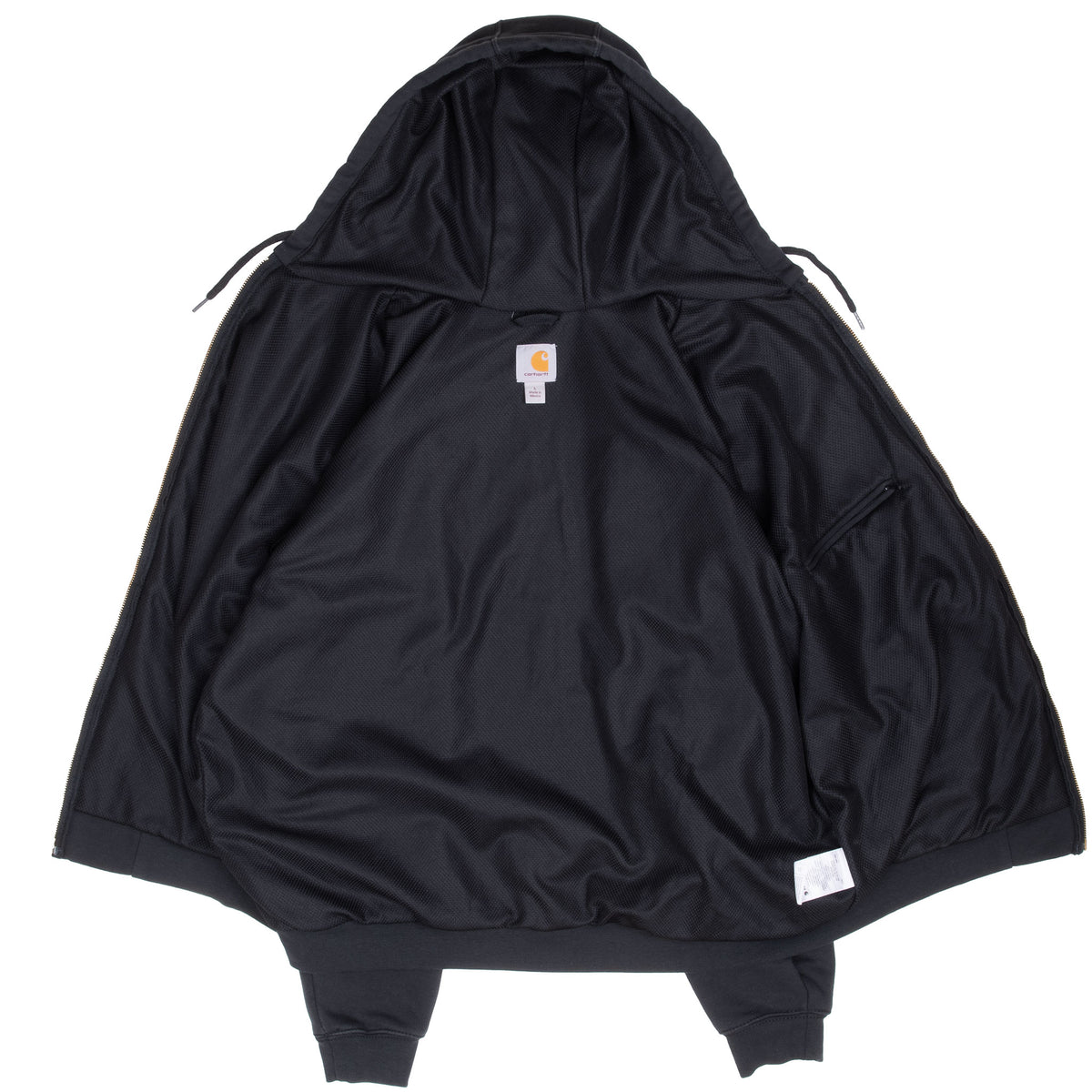 Vintage Carhartt Rain Defender Heavyweight Full Zip Black Hoodie Sweatshirt Size Large