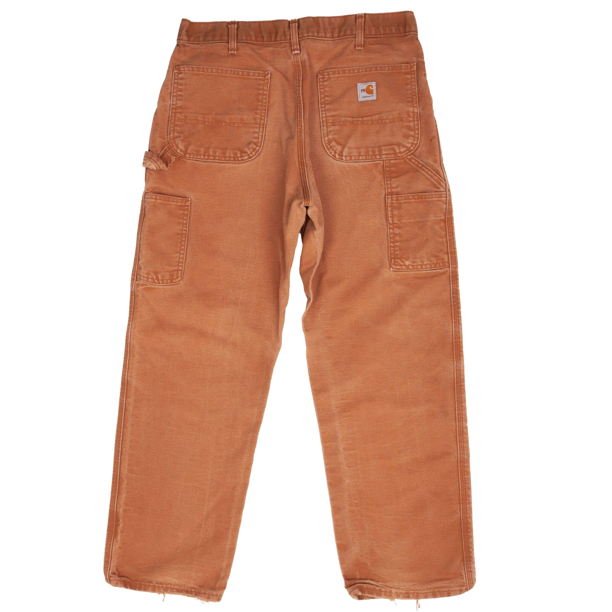 Vintage Carhartt Flame Resistant Carpenter Pants Frb229 Brn Size 33X29