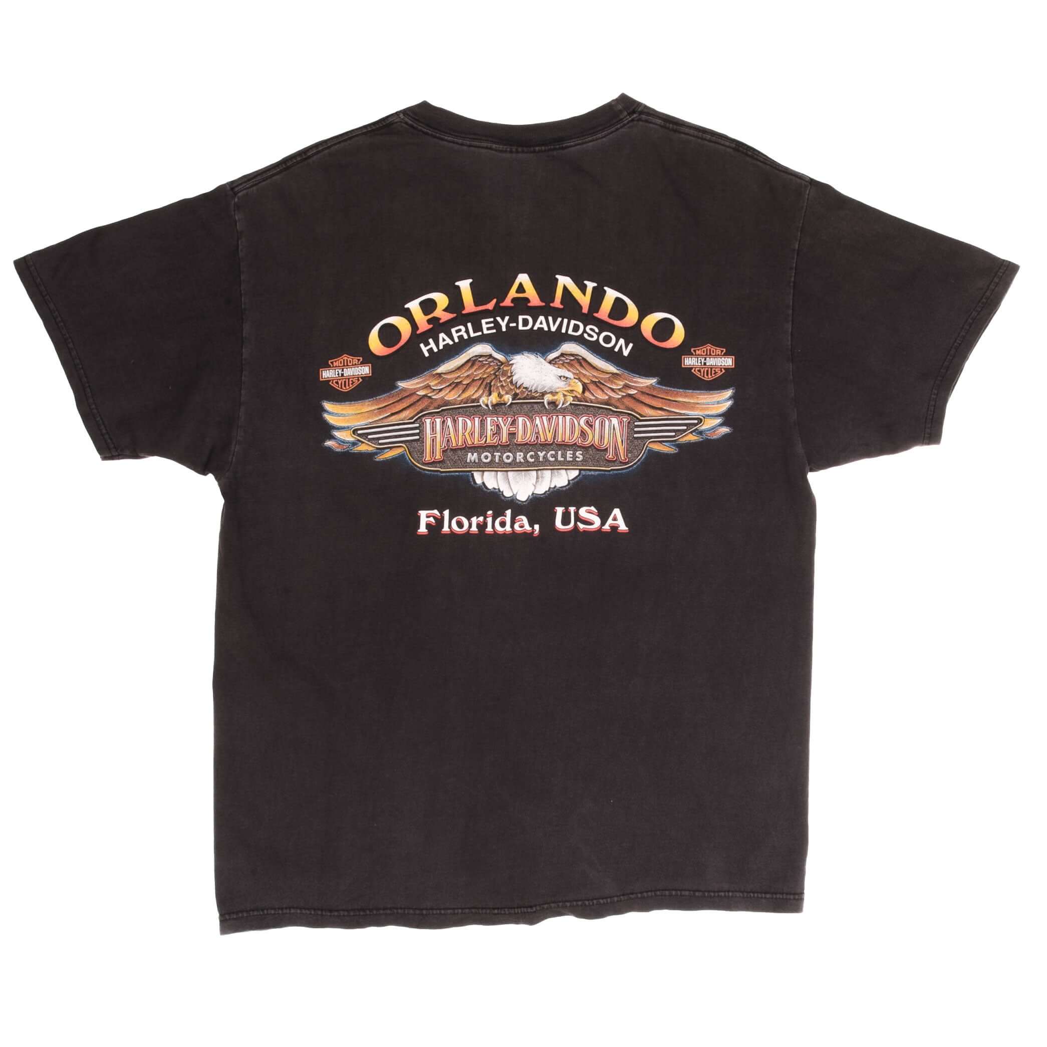 Vintage Harley Davidson Motor Cycles Orlando Florida 2000 Size Large Made In USA