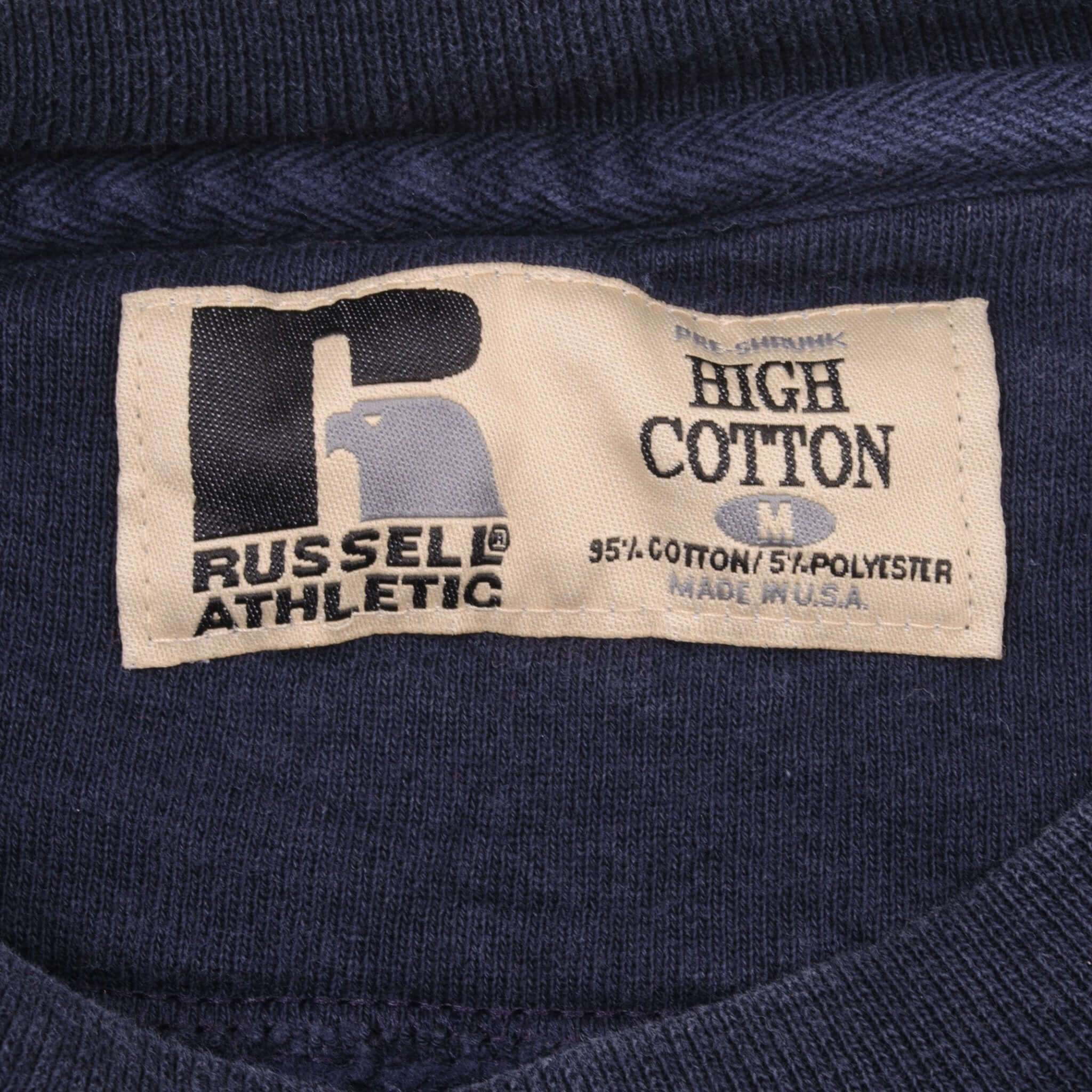 Vintage Russell Athletic Spellout Sweatshirt 1990S Size Medium Made In USA
