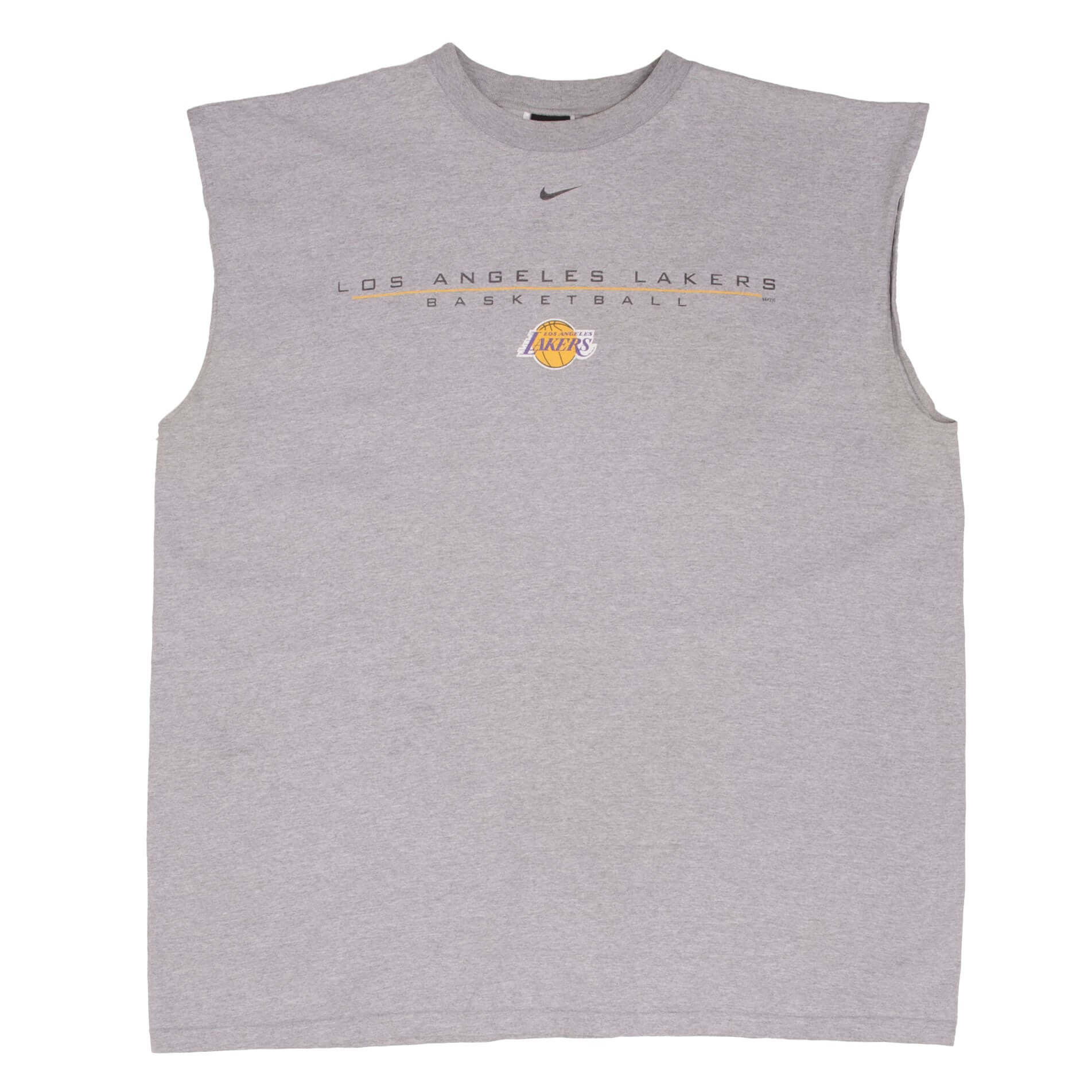 Vintage Nike NBA Los Angeles Lakers 1990s Nike Team Gray Tank Top Tee Shirt Size XL