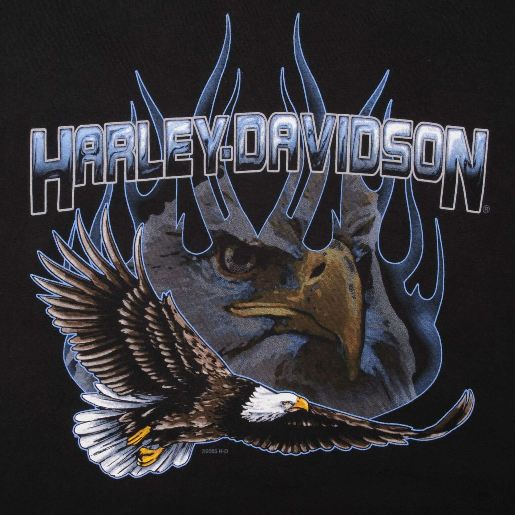 Vintage Harley Davidson Tee Shirt Eagle Bedford Texas 2005 Size Large Made In USA