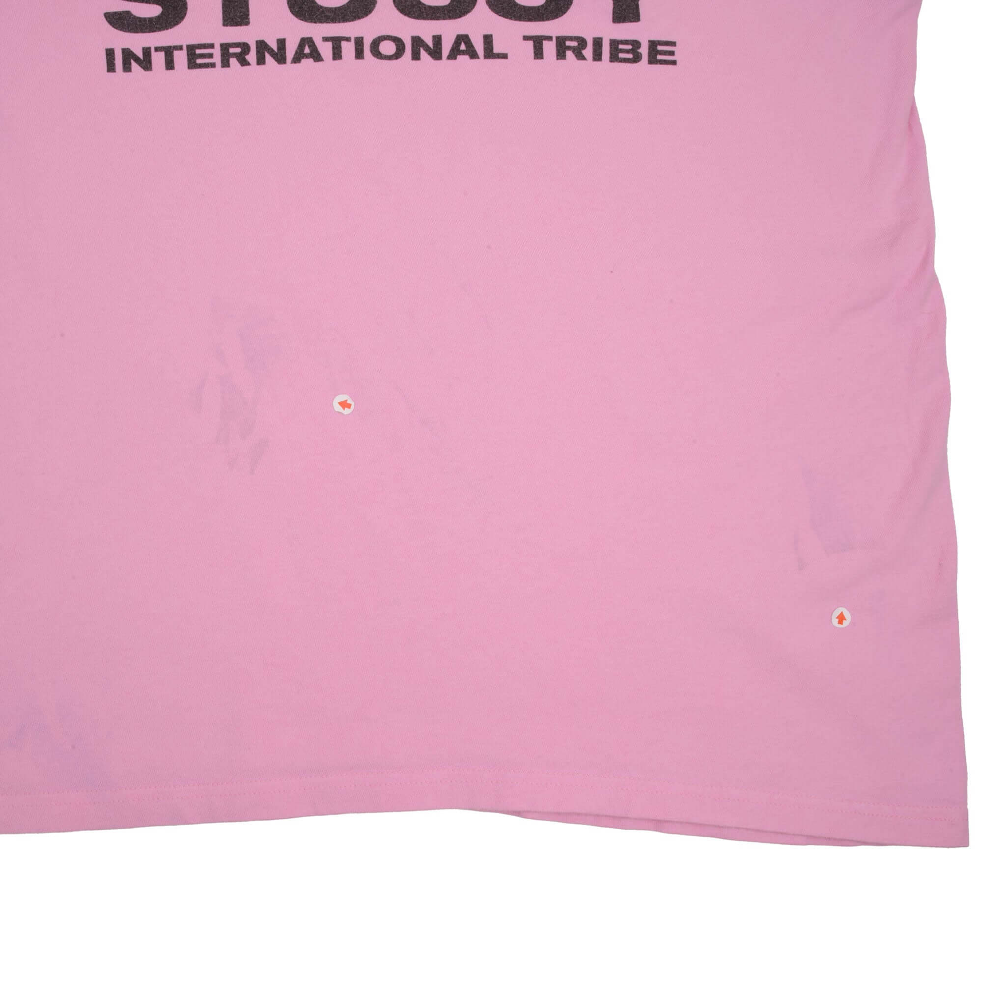 VINTAGE STUSSY INTERNATIONAL TRIBE PINK TEE SHIRT 2000S SIZE LARGE