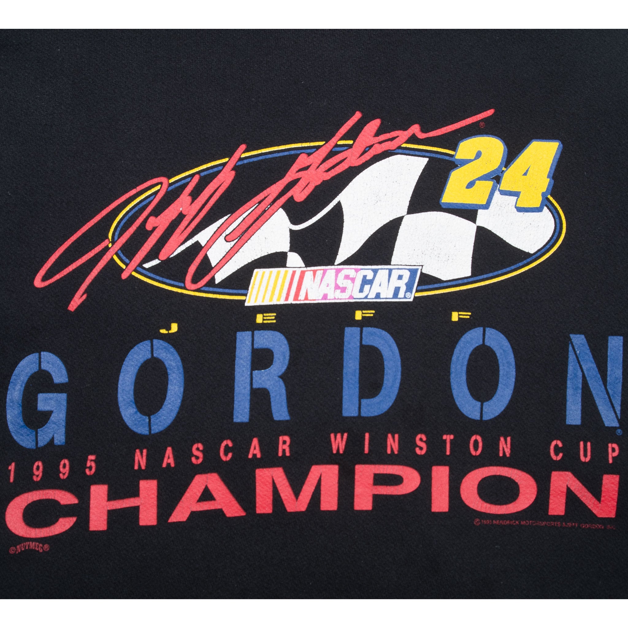 Vintage Nascar Jeff Gordon Winston Cup Champion 1995 Sweatshirt Size XL Made In Usa