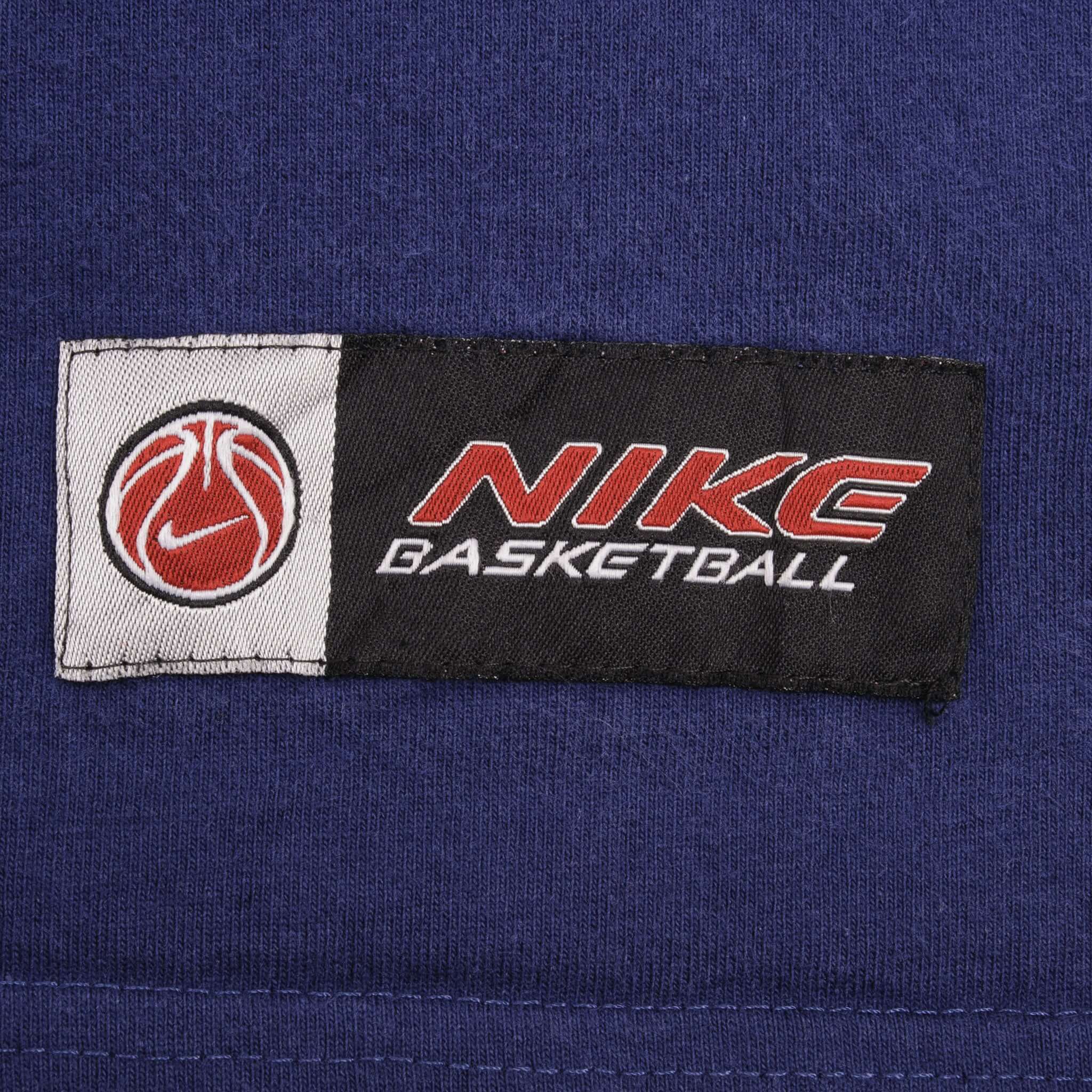 Vintage Nike Basketball Classic Center Swoosh Navy Blue Tank Top Tee Shirt 1990S Size XL Made In USA