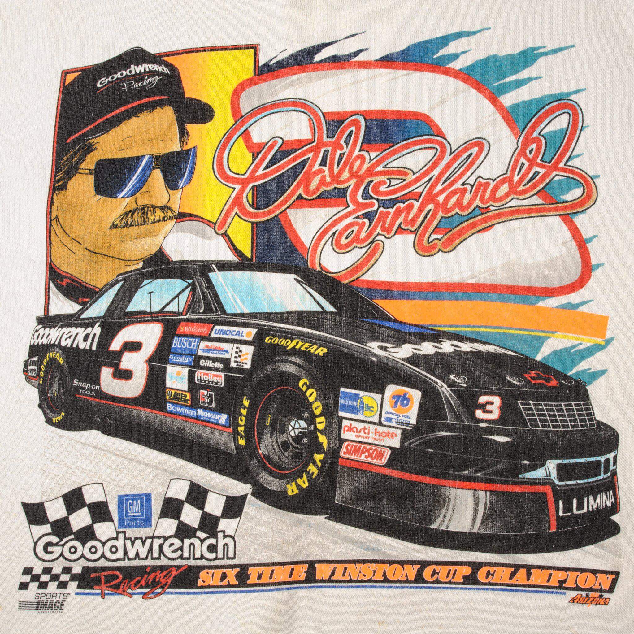 VINTAGE NASCAR DALE EARNHARDT SWEATSHIRT 1990S SIZE MEDIUM MADE IN USA