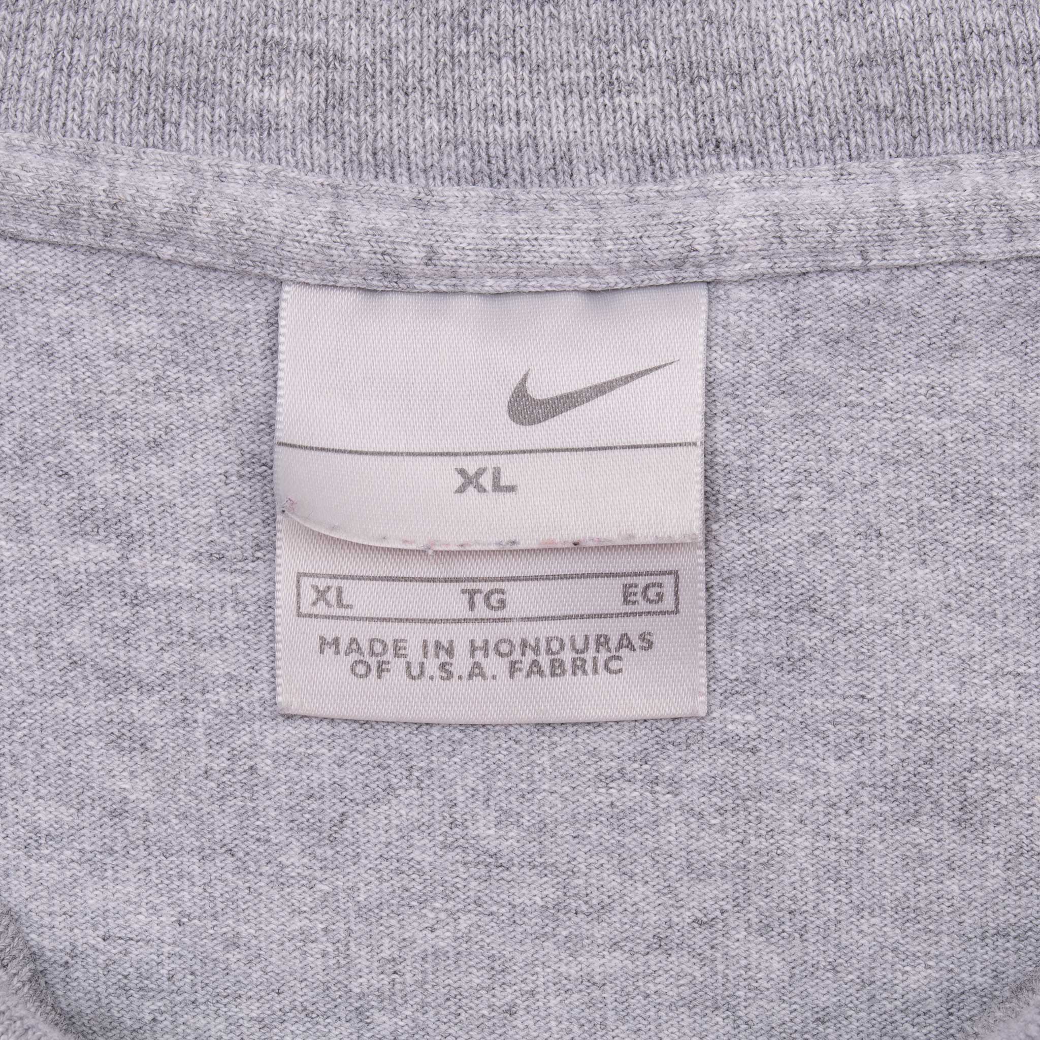 Vintage Nike Long Sleeve Turtle Neck Grey Tee Shirt 2000S Size XL