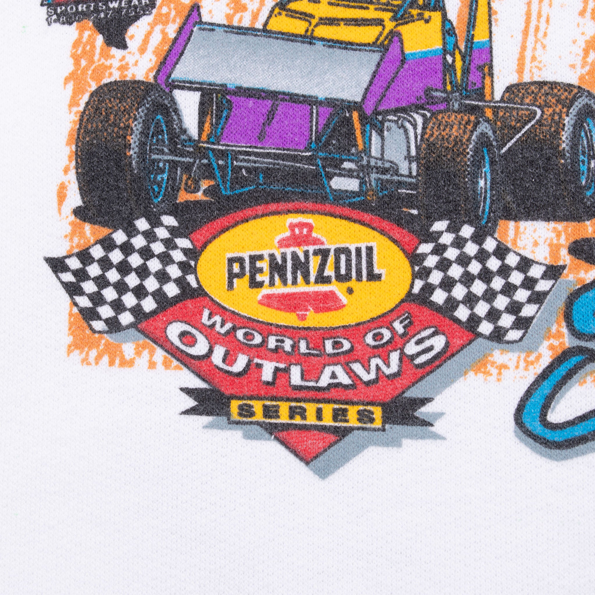 Vintage Dirt Racing World Of Outlaws Tour 1999 Sweatshirt Size XL