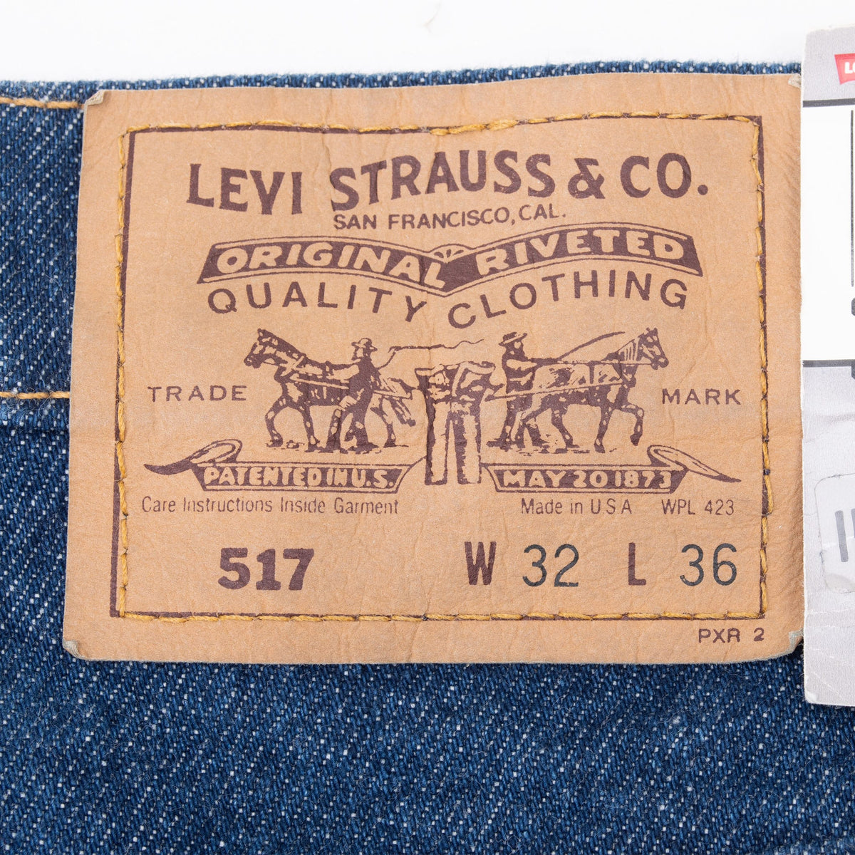 Vintage Levis 517 Orange Tab Indigo Dark Wash Jeans 32X36 Made In Usa Deadstock
Back Button #554