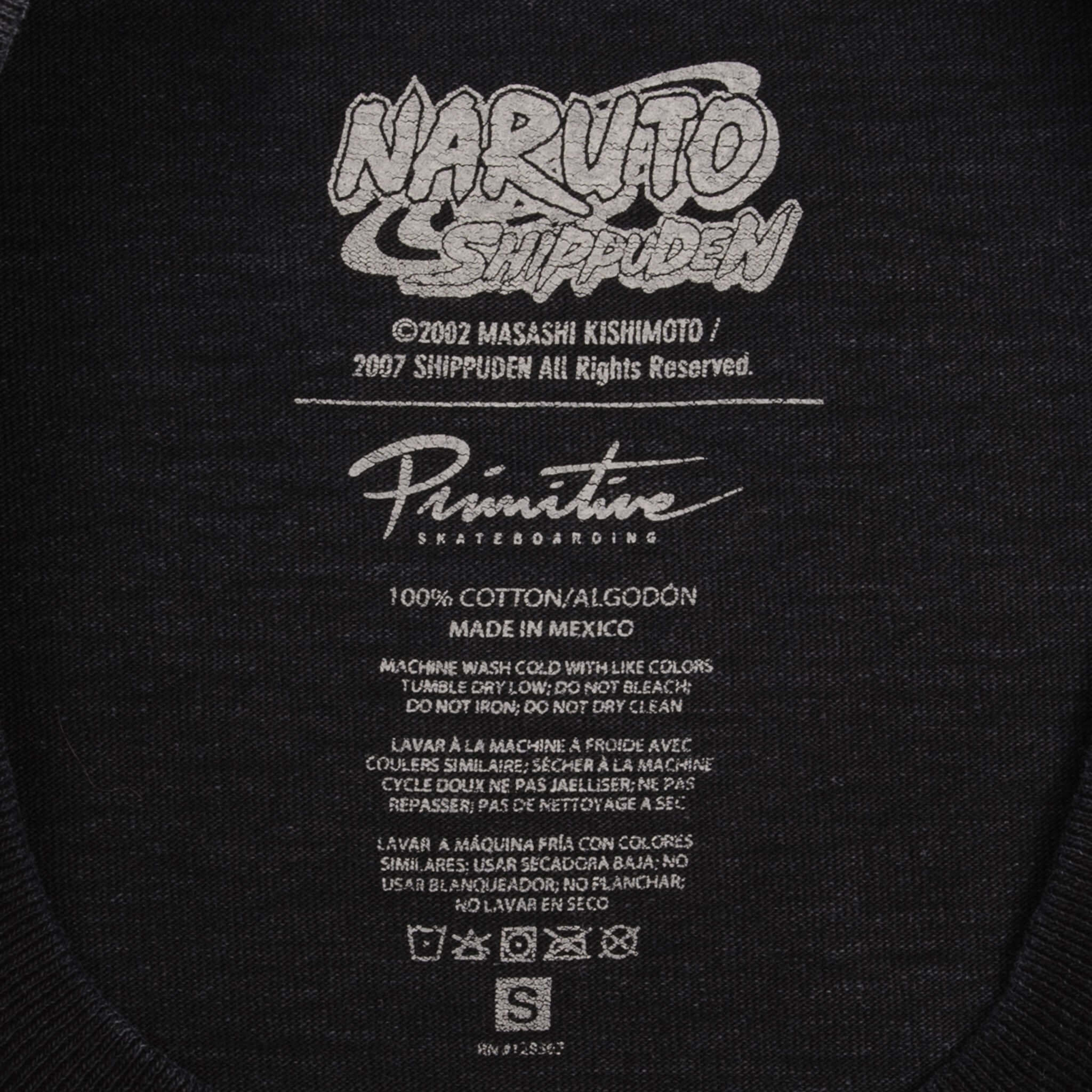 Vintage Primitive Naruto Shippuden 2007 Tee Shirt Size Small