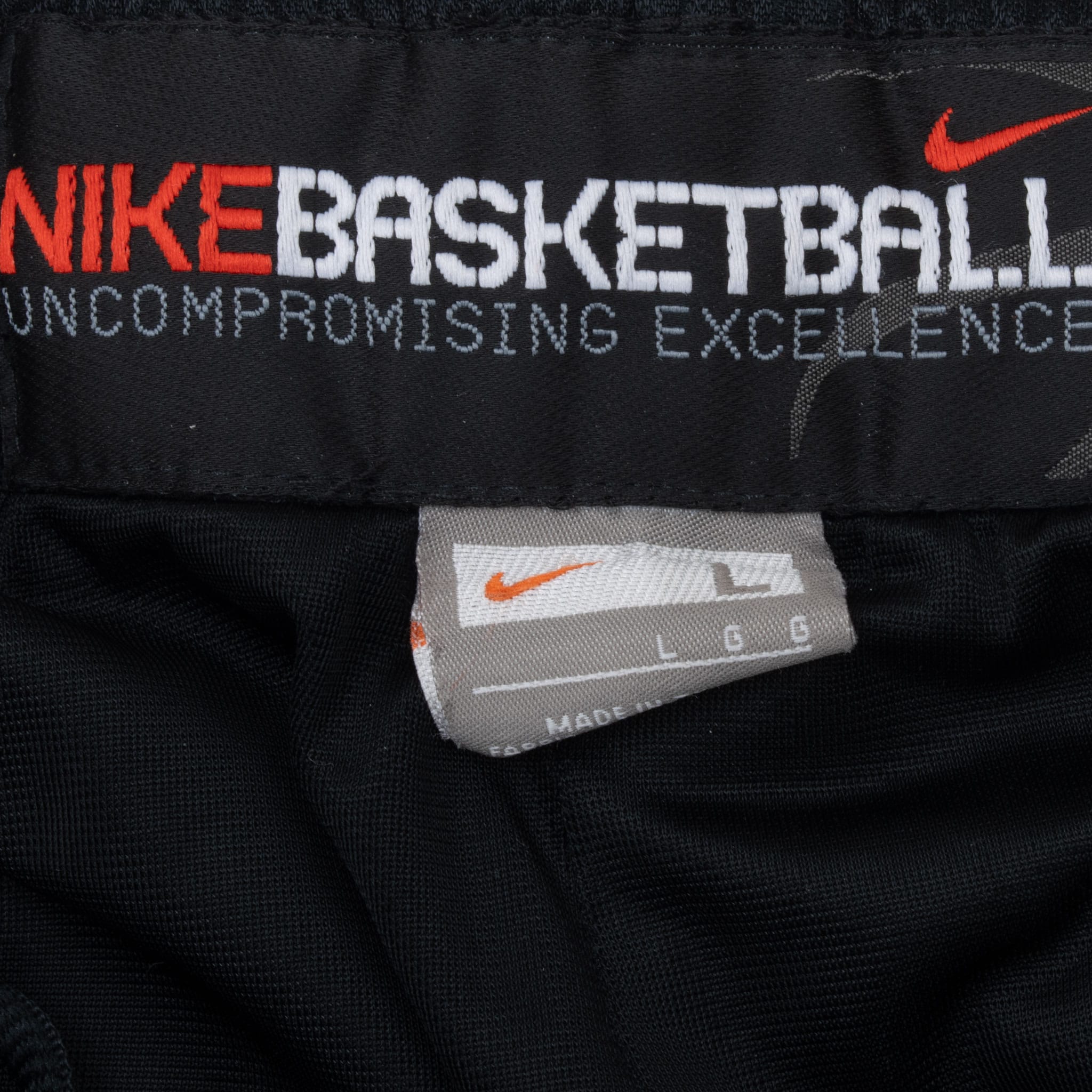 Vintage Nike Swoosh Black Basketball Shorts 2000S Size Large