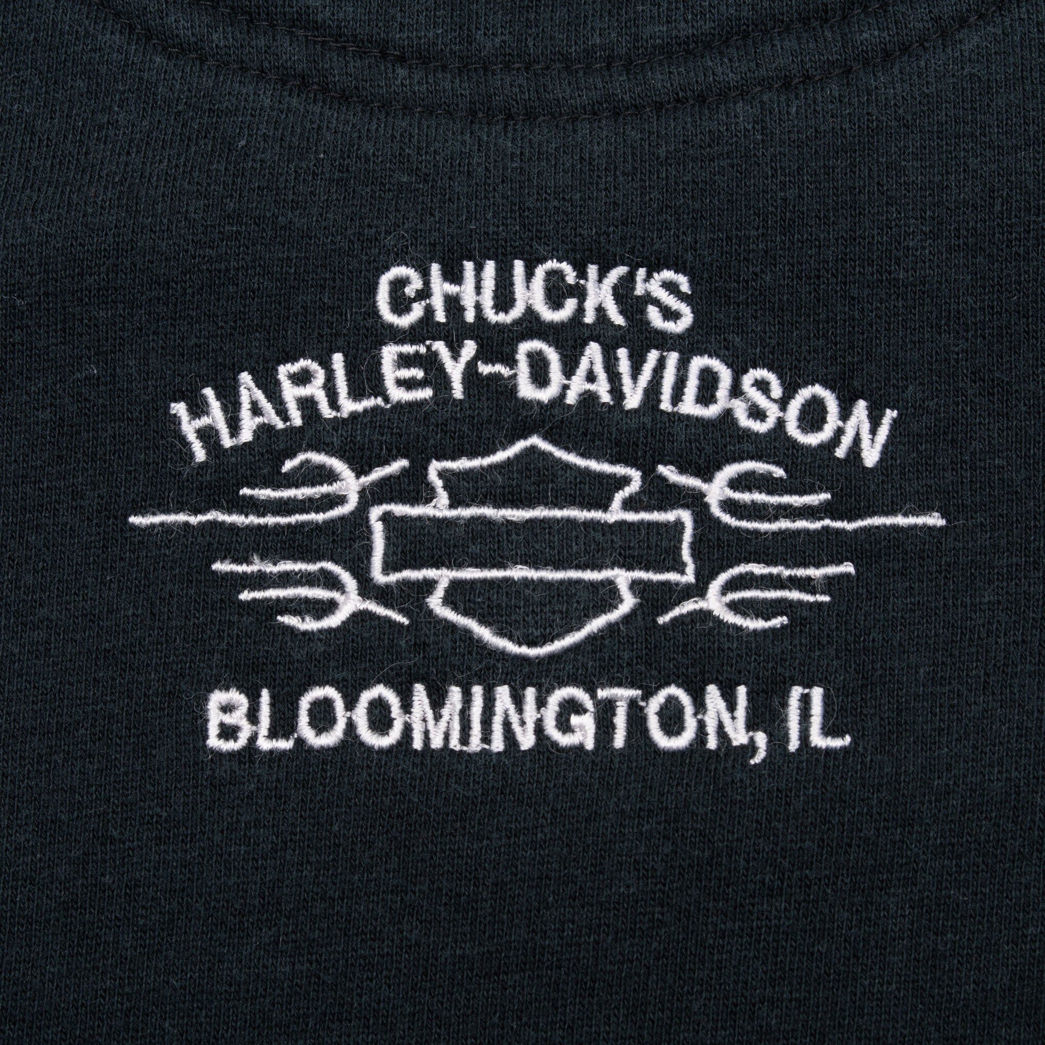 Vintage Harley Davidson Black Embroidered Sweatshirt 2000S Size 2XL