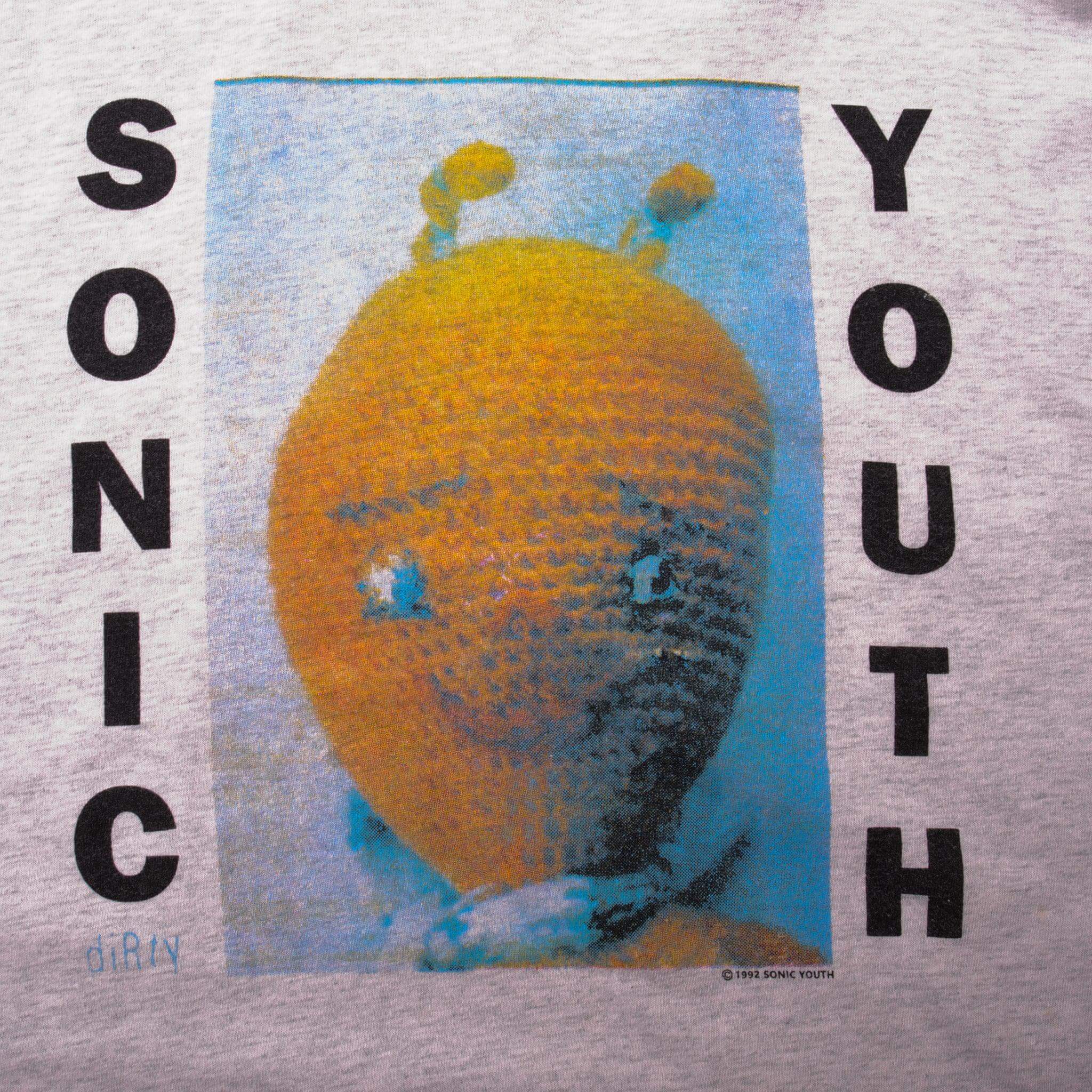 Vintage Sonic Youth Dirty Tee Shirt 1992 Size XXLarge. single stitch.