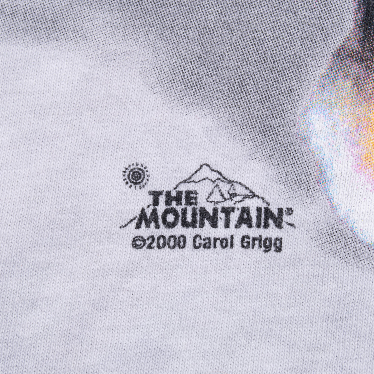 Close-up of The Mountain and ©2000 Carol Grigg printed signature