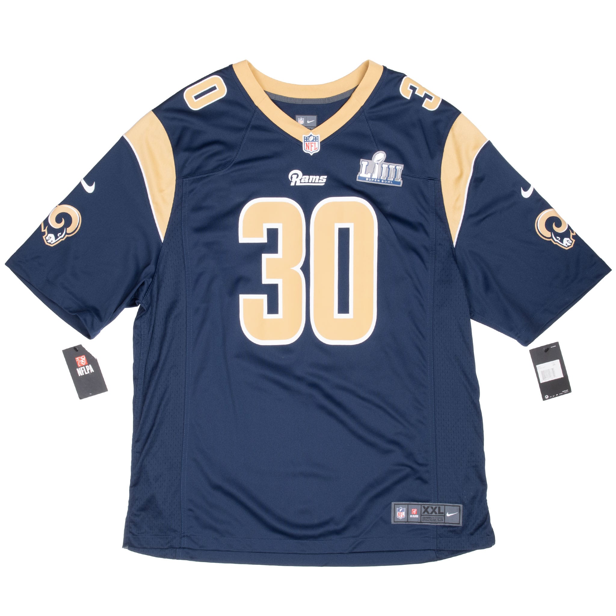 Vintage Nfl Los Angeles Rams Gurley Il #30 Super bowl LIII Nike Jersey 2017 Size 2Xl Deadstock