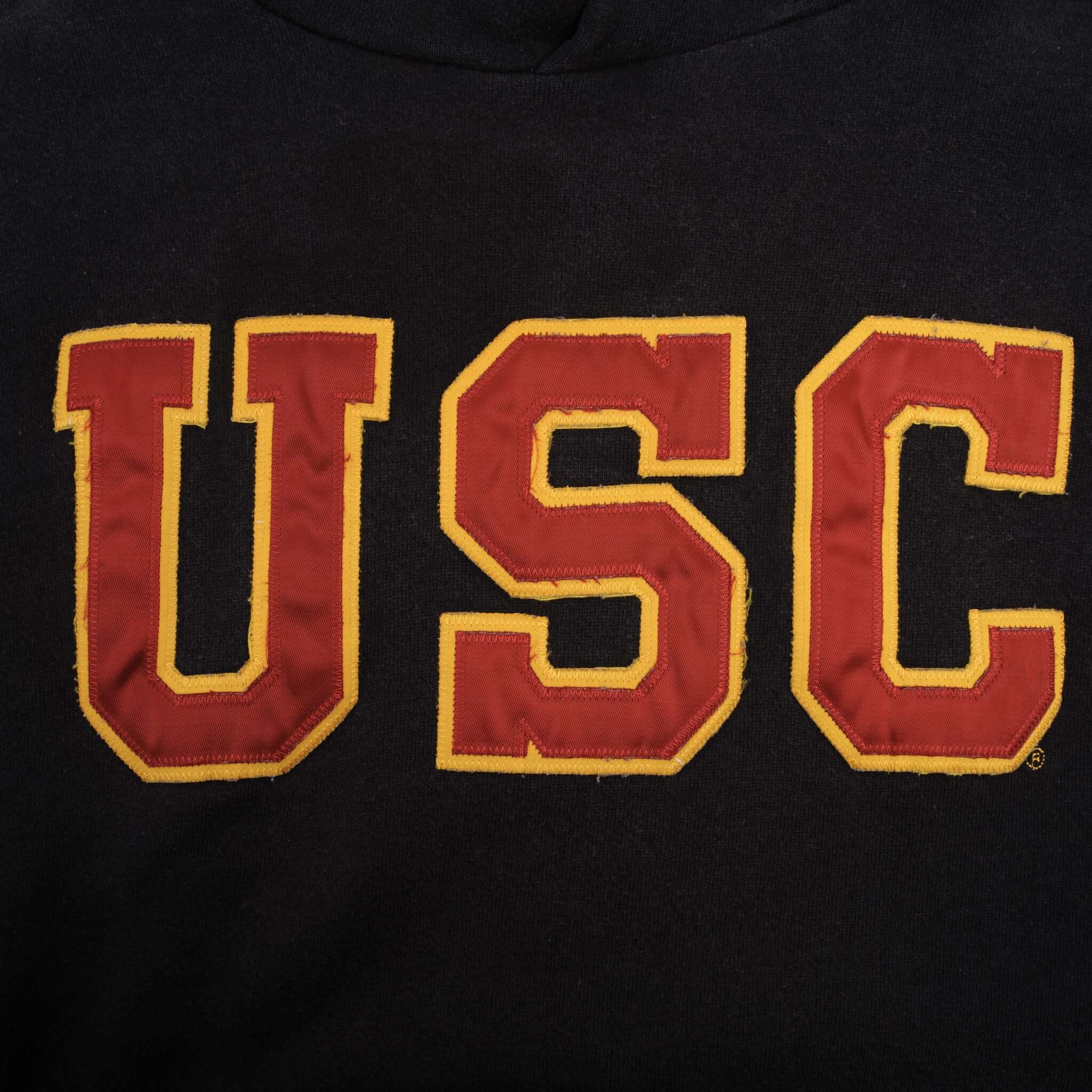 Vintage Usc University Of Southern California Russell Black Hoodie Sweatshirt 2000S Size Large